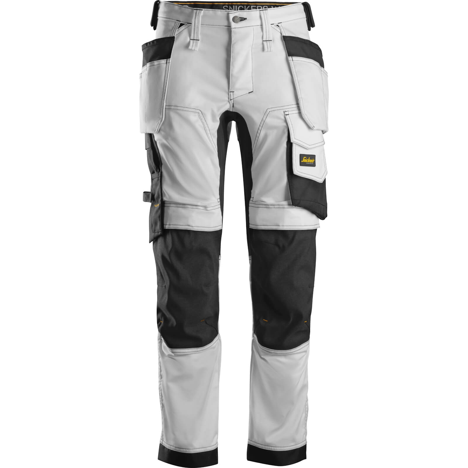 Snickers 6241 Allround Work Stretch Slim Fit Trousers Holster Pockets White 42" 36" | Compare The Build