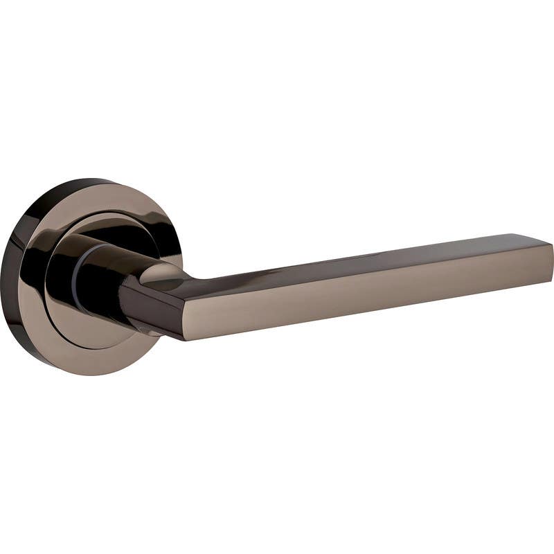 Scylla Lever On Rose Door Handle - Black Nickel (Pair) | Compare The Build