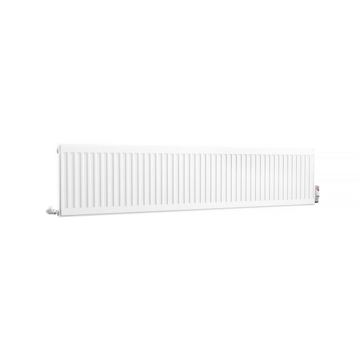 Kartell K-Rad Compact Horizontal Radiator, White, 400mm x 1800mm - Single Panel, Single Convector | Compare The Build