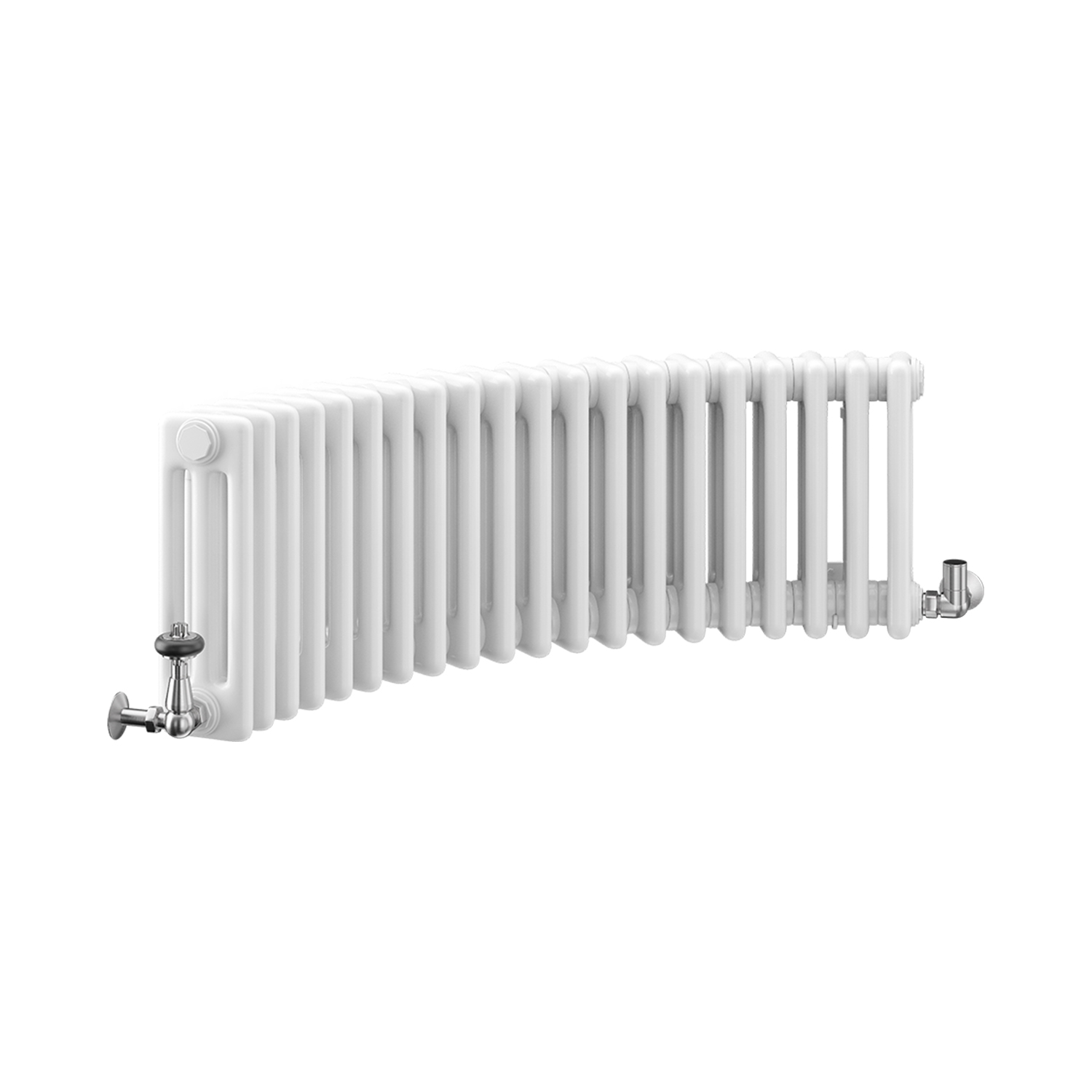 Nordic 3 Column Curved Horizontal Radiator, White, 300mm x 1104mm Price Comparisons | Compare The Build