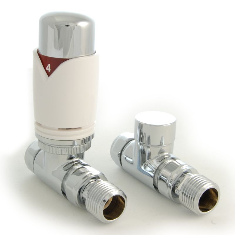 West Thermostatic Valves, Realm, White/Chrome Straight - 10mm Price Comparisons | Compare The Build