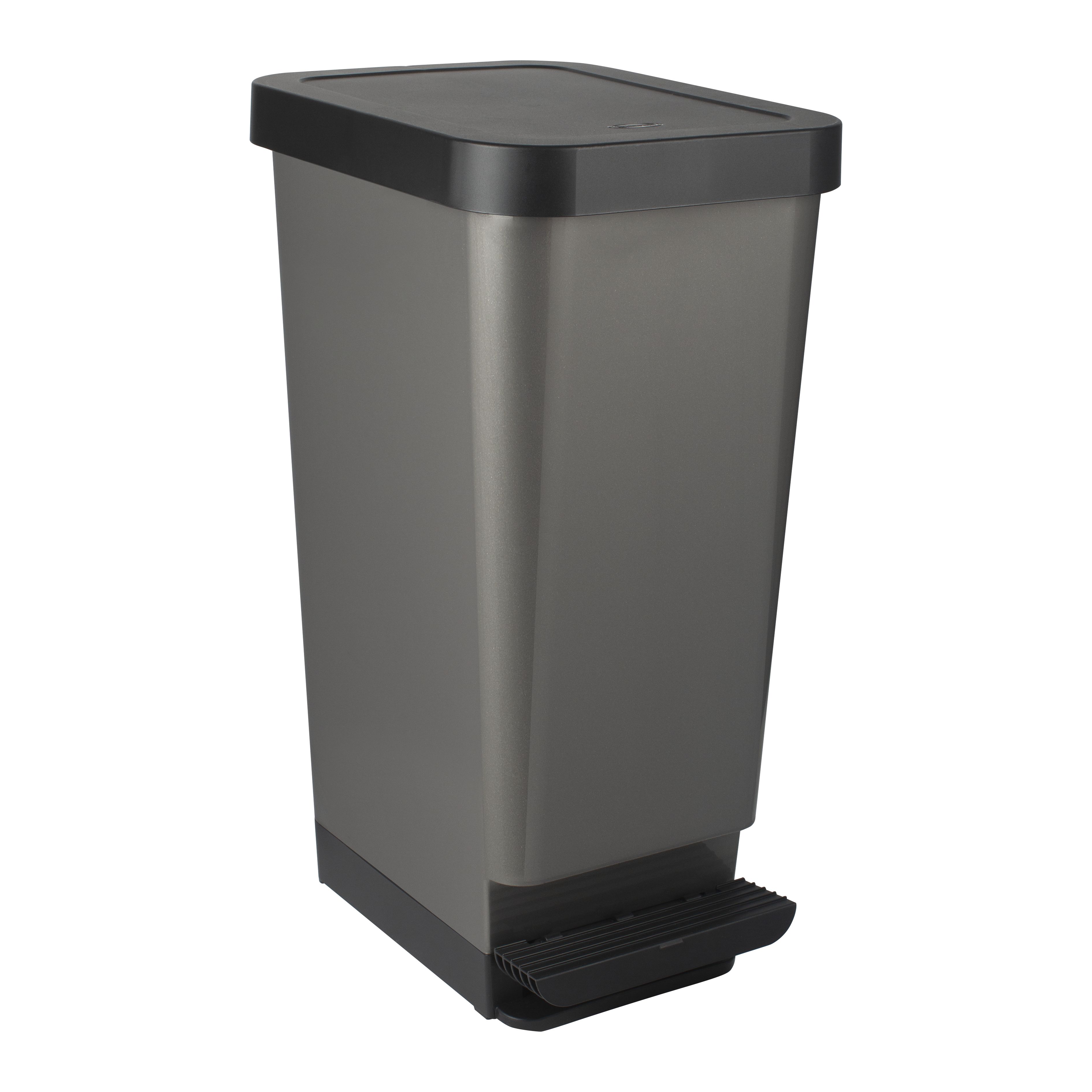 Cooke & Lewis Moda Pedal Platinum Effect Plastic Rectangular Freestanding Kitchen Pedal Bin, 25L Price Comparisons | Compare The Build