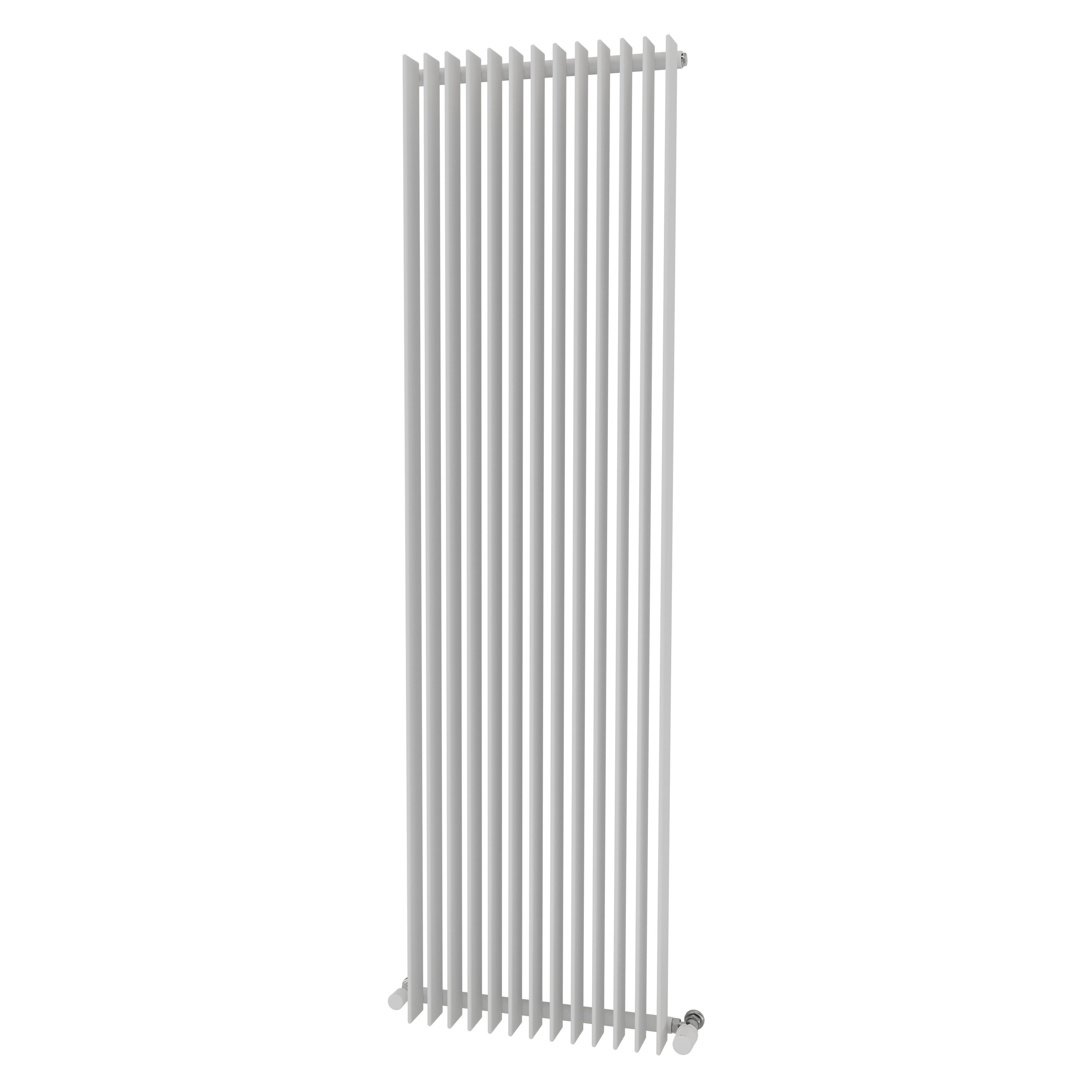 Ximax Atlantic Satin White Vertical Designer Radiator, (W)500mm X (H)1800mm | Compare The Build