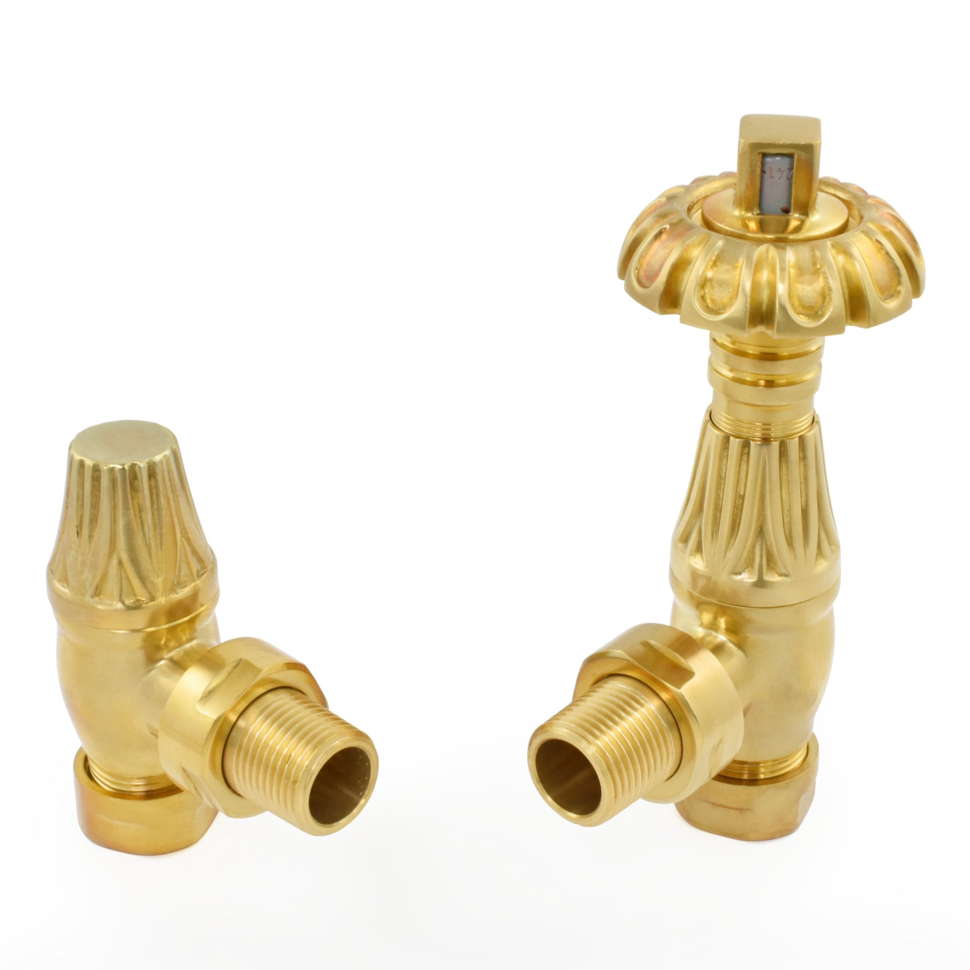 West Thermostatic Valves, Poppy, Un-Lacquered Brass Angled | Compare The Build