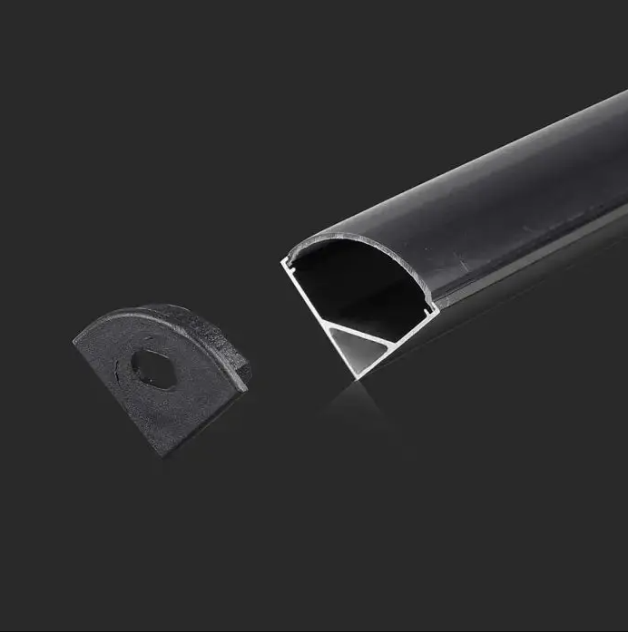 Corner 48 Degree Black Aluminium Profile, 2m long Price Comparisons | Compare The Build