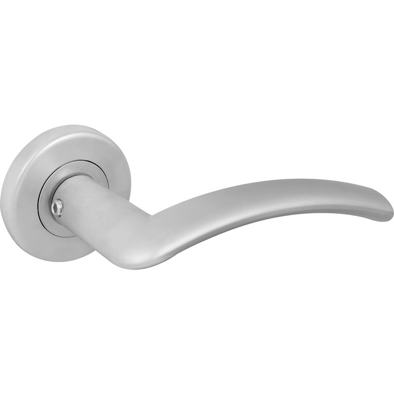 Serozzetta Tres Lever On Rose Door Handles Satin (Pair) in Chrome Price Comparisons | Compare The Build