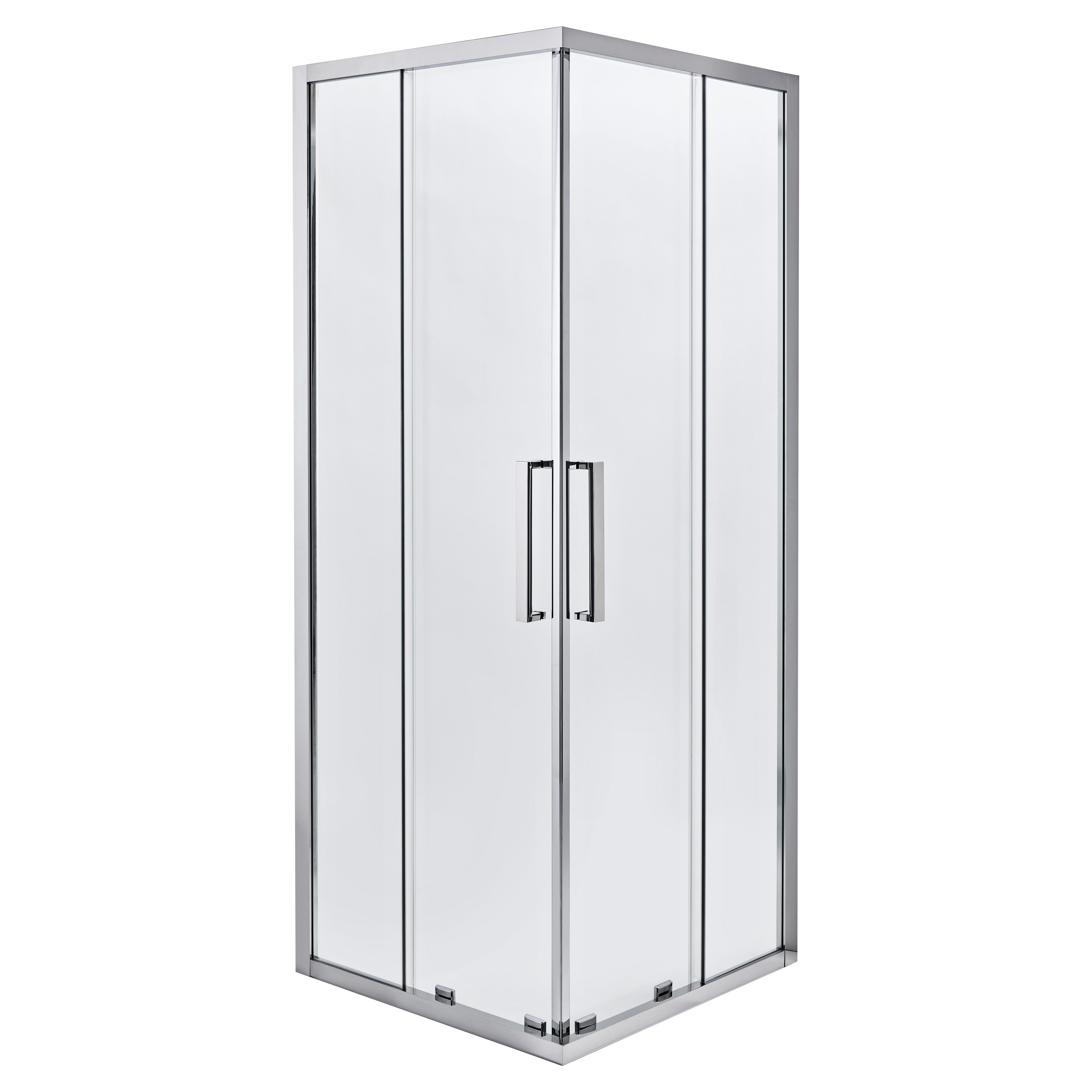 Cooke & Lewis Zilia Square Shower Enclosure With Corner Entry Double Sliding Door (W)760mm Price Comparisons | Compare The Build