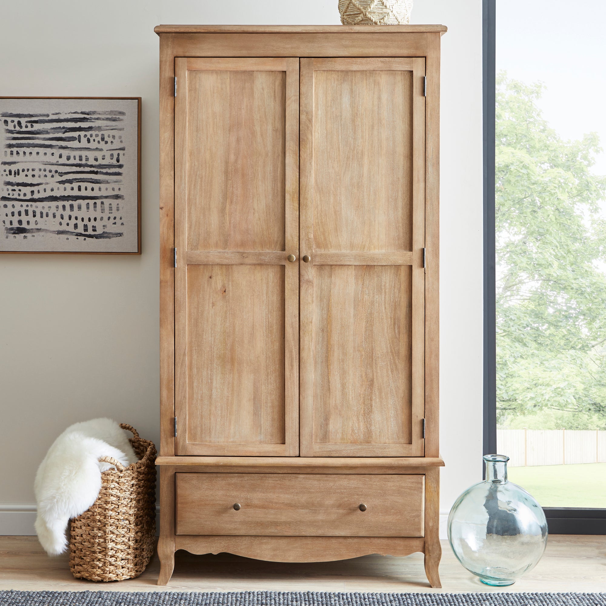 Giselle Double Wardrobe, Mango Wood Brown Price Comparisons | Compare The Build