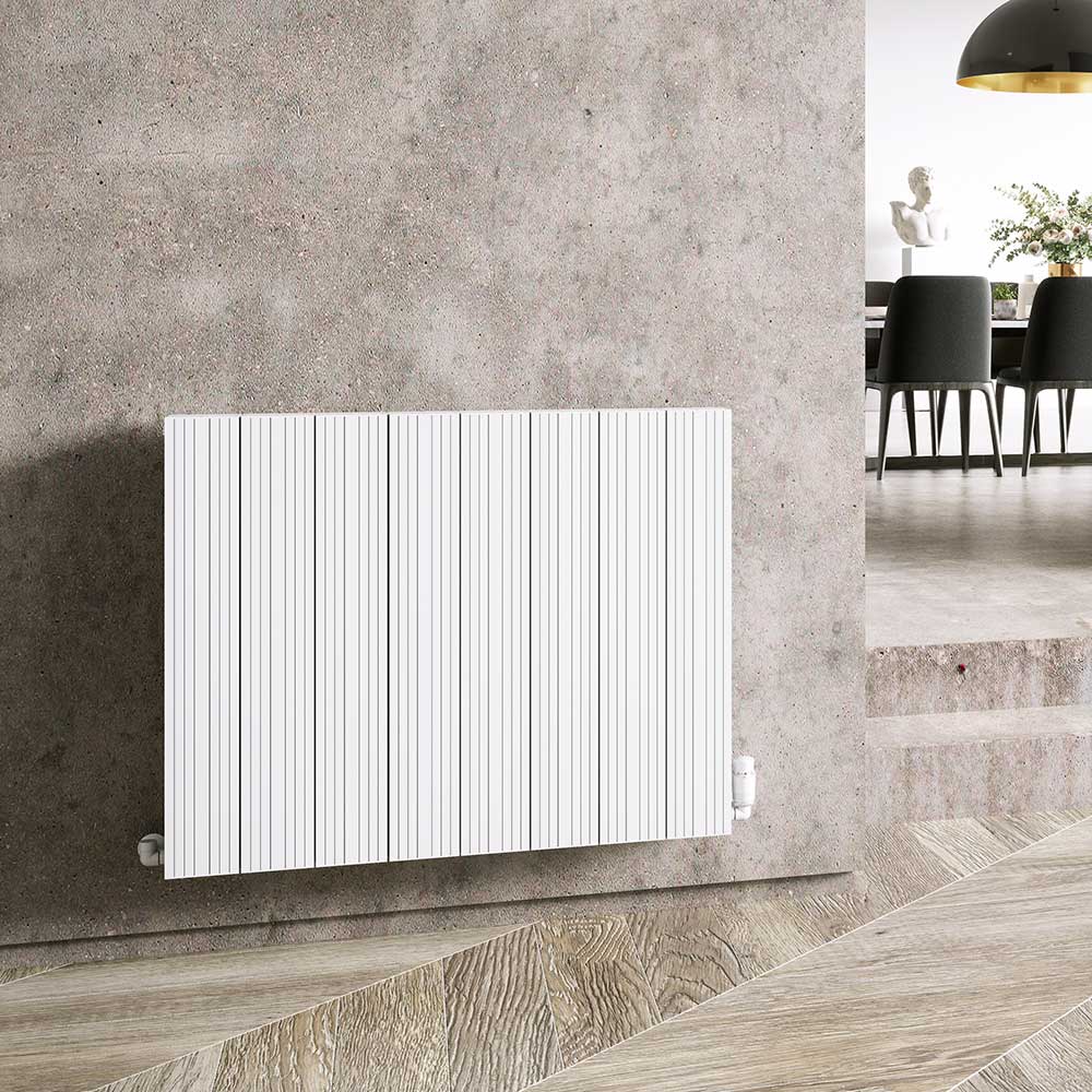 Trade Direct Aphex Aluminum Horizontal, Designer Radiator, White, 600mm x 1124mm - Grooved Price Comparisons | Compare The Build