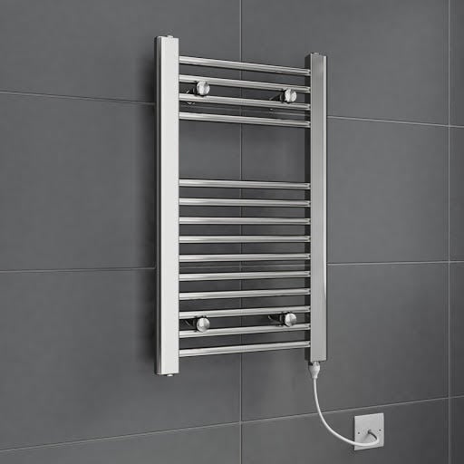 DuraTherm Electric Flat Chrome Towel Rail 700 x 400mm - 150W Price Comparisons | Compare The Build