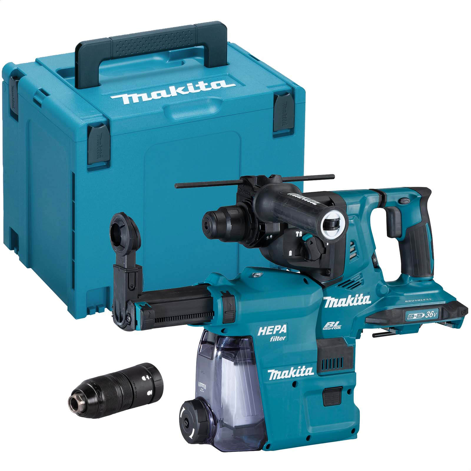 Makita DHR281 Twin 18v LXT Cordless Brushless SDS Hammer Drill No Batteries No Charger Case & Accessories | Compare The Build