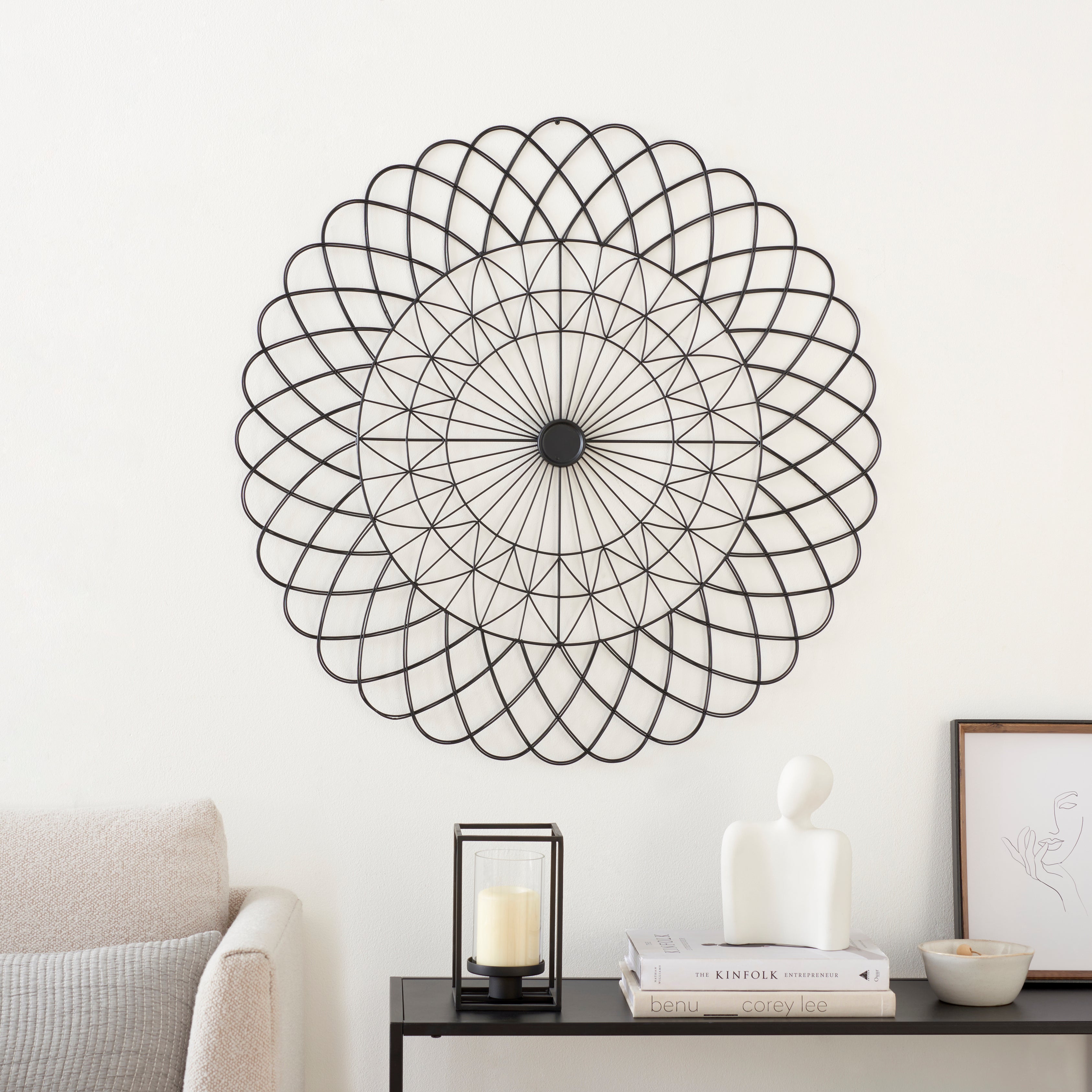 Black Spiral Indoor Outdoor Wall Art 80cm Black Price Comparisons | Compare The Build