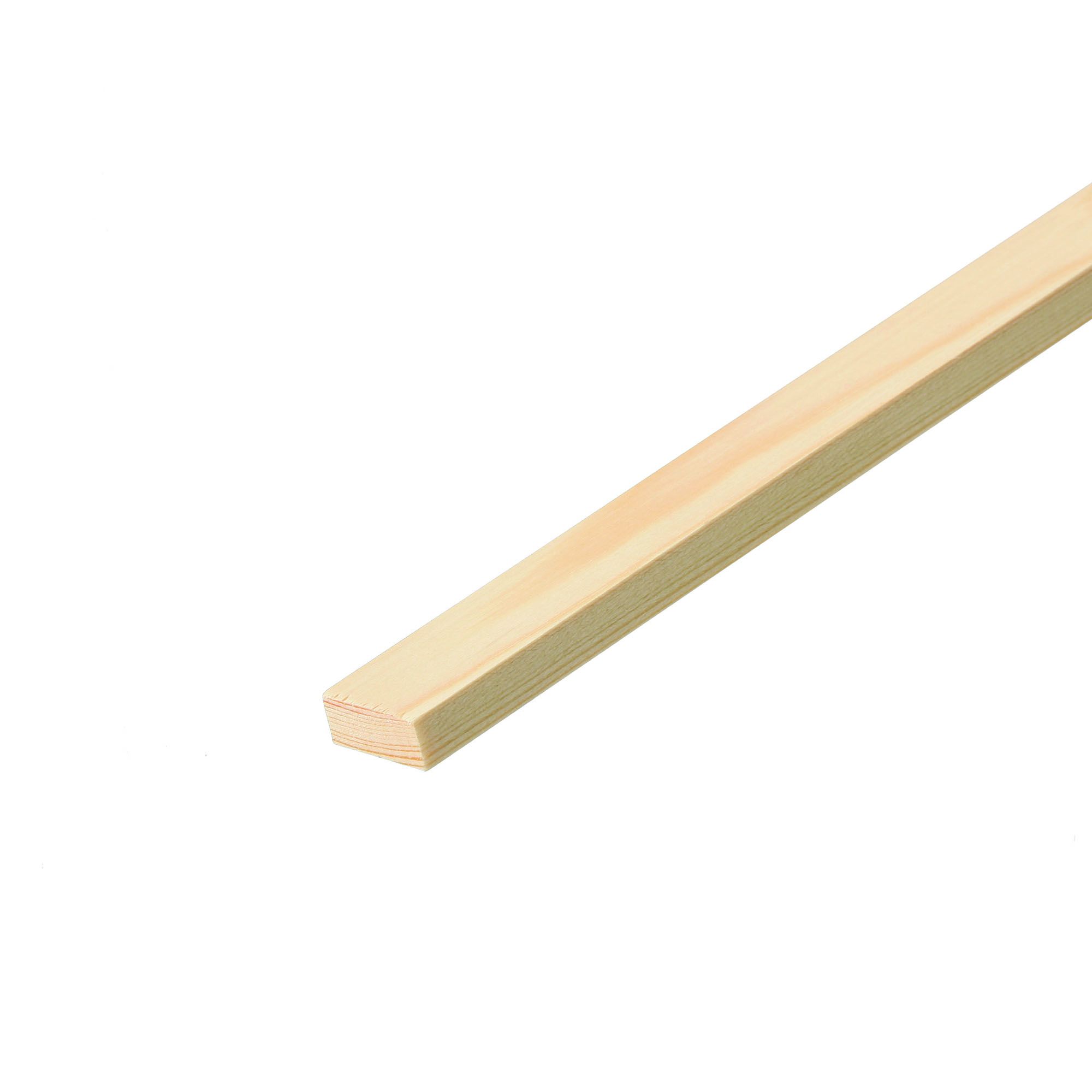 Cheshire Mouldings Smooth Square edge Pine Stripwood (L)2.4m (W)15mm (T)6mm | Compare The Build