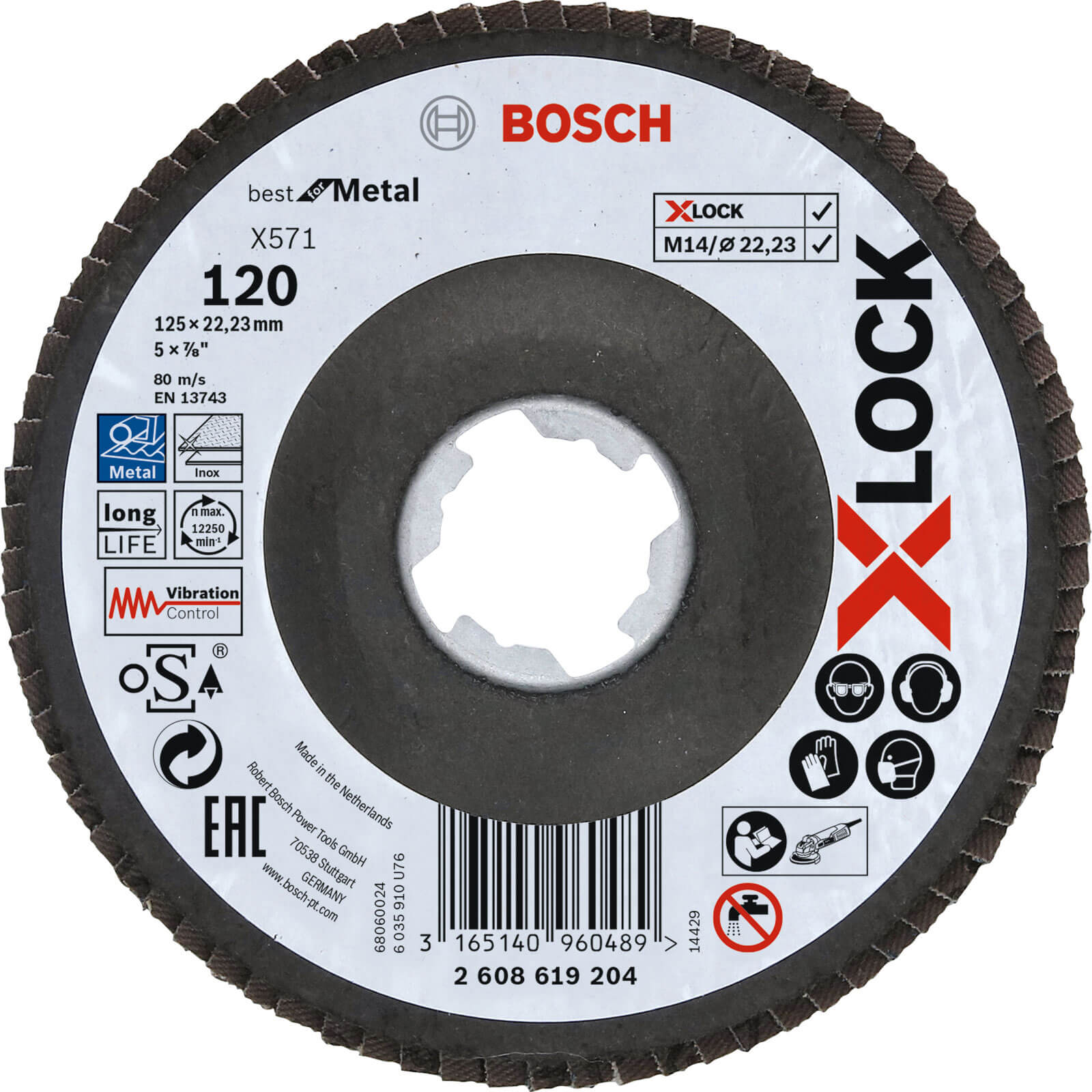 Bosch X Lock Zirconium Abrasive Flap Disc 125mm 120g Pack of 1 Price Comparisons | Compare The Build