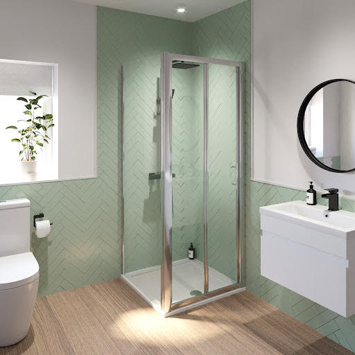 Luxura Bifold Shower Enclosure 900 x 900mm with Tray - 6mm Price Comparisons | Compare The Build