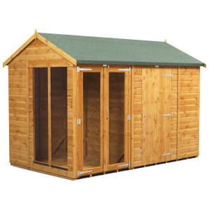 Power Sheds 10 x 6ft Apex Shiplap Dip Treated Summerhouse - Including 6ft Side Store | Compare The Build