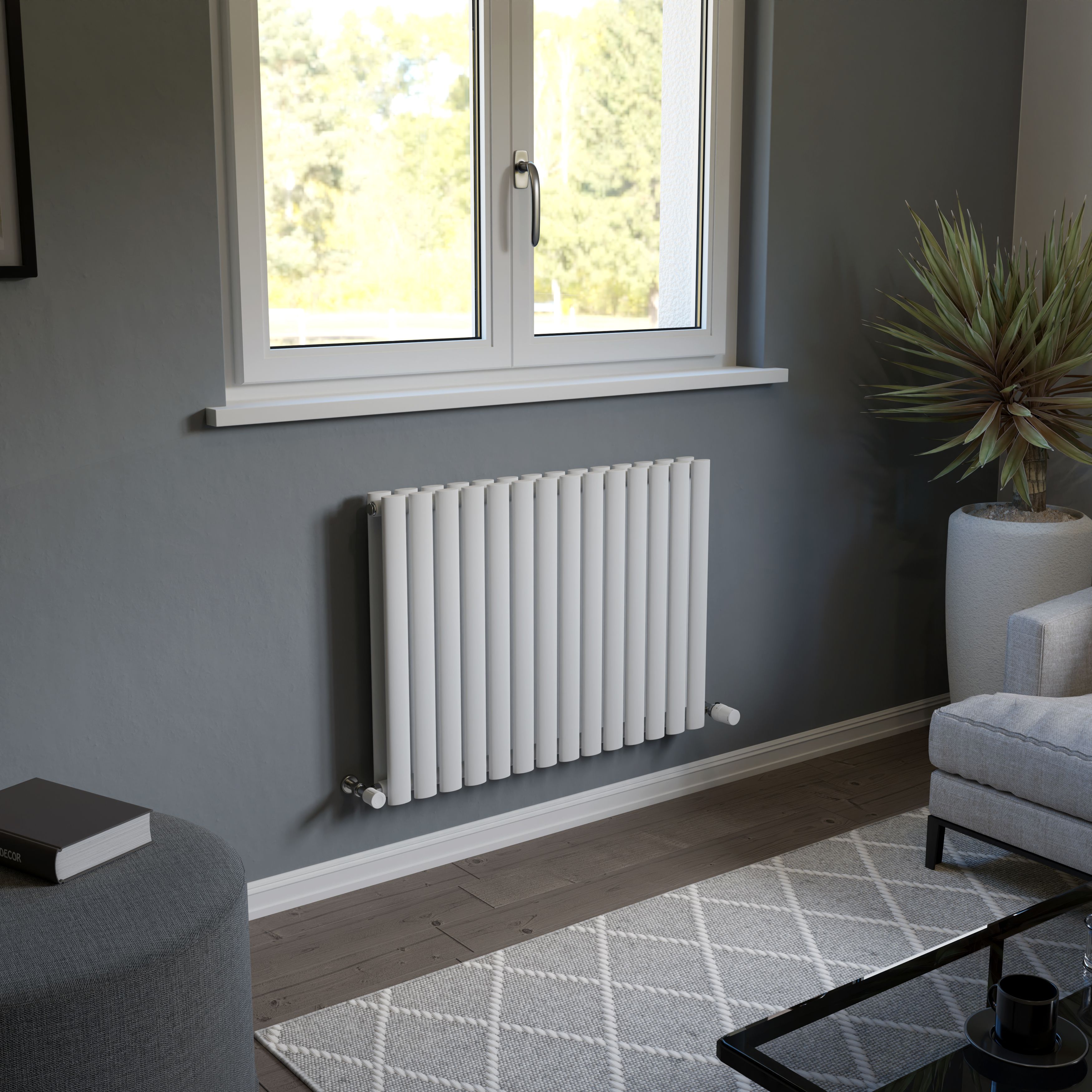 Ximax Fortuna Duplex White Horizontal Designer Radiator, (W)826mm X (H)600mm | Compare The Build