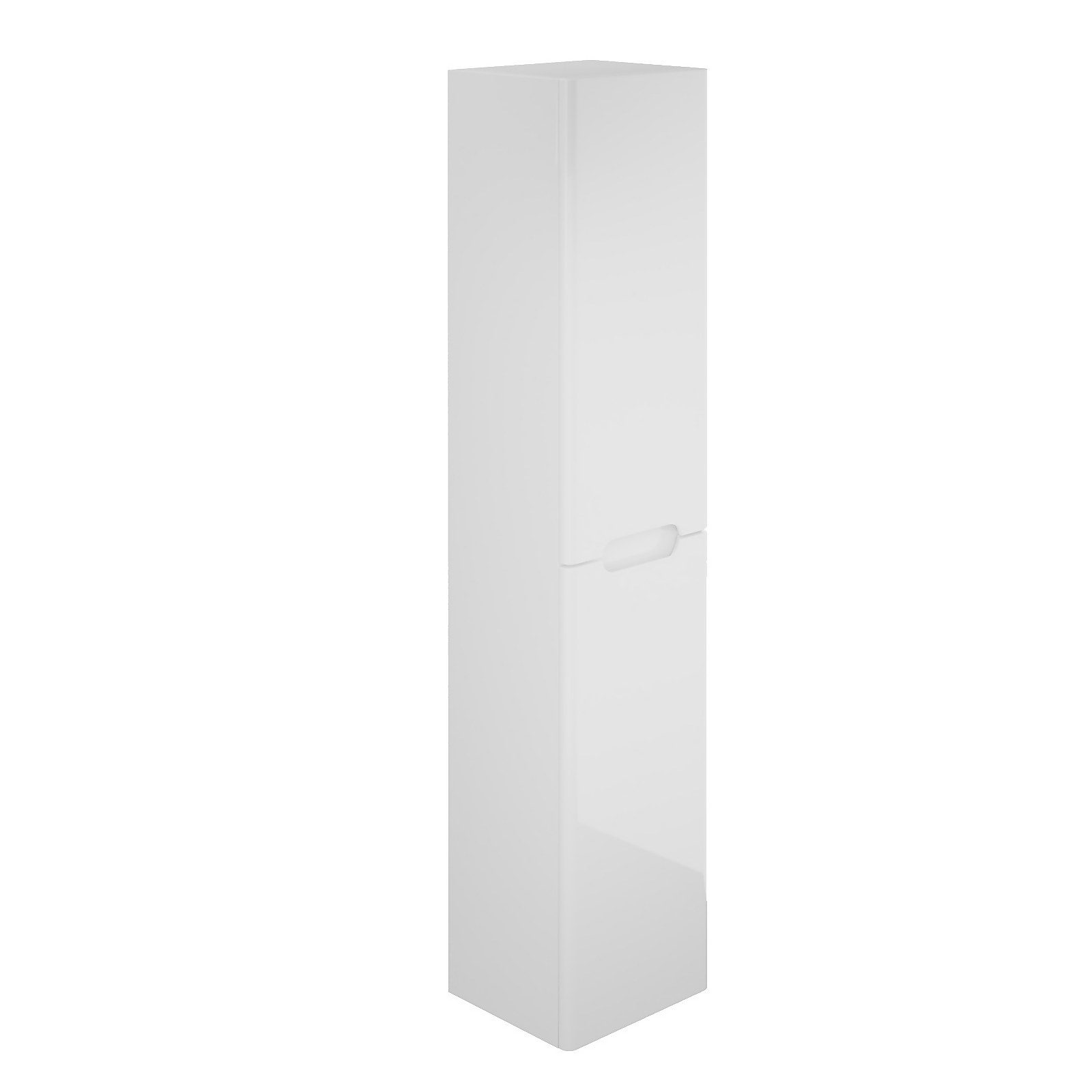 Bathstore Skye Curved Tall Bathroom Storage Unit - White | Compare The Build