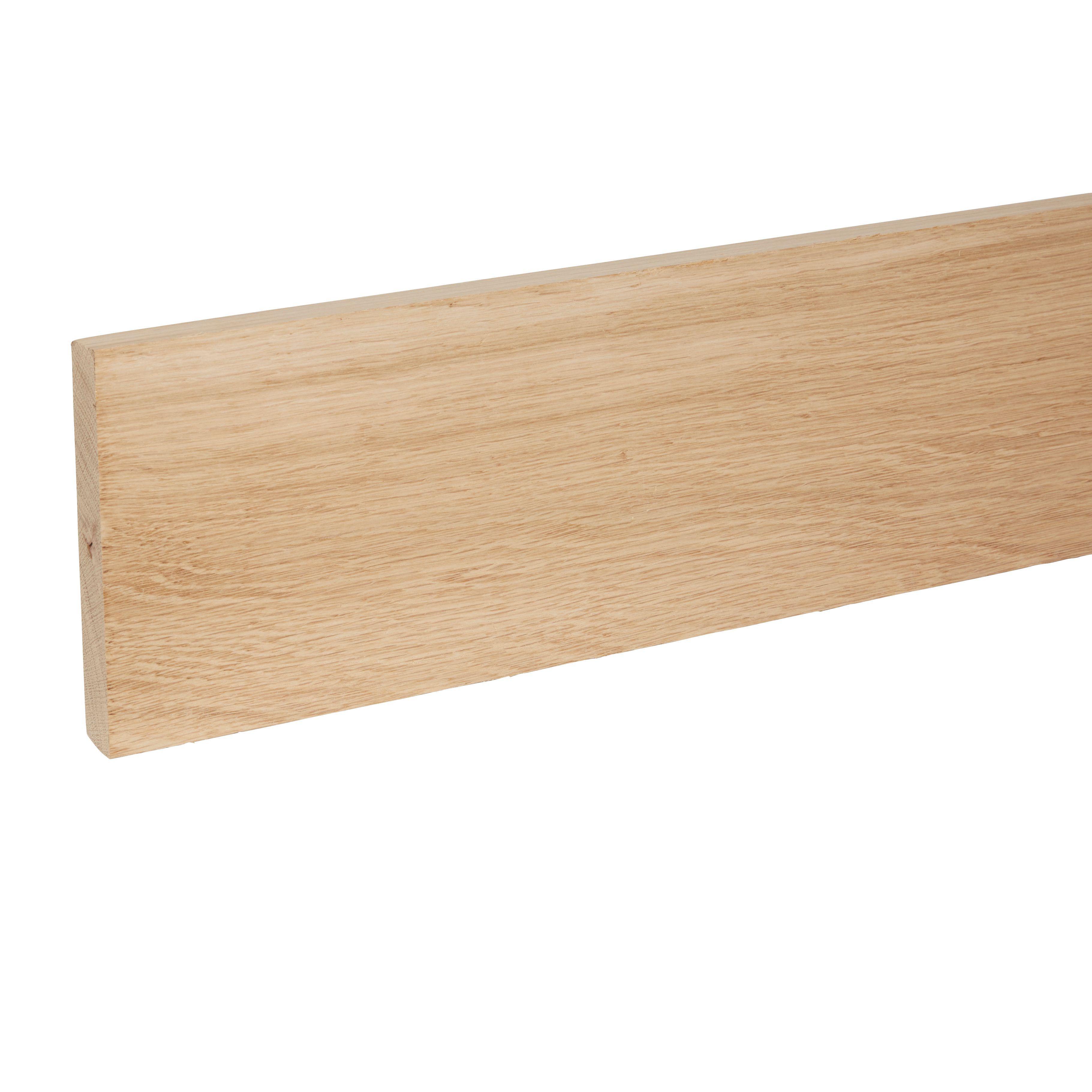Cheshire Mouldings Smooth Planed Square Edge Oak Stripwood (L)2.4M (W)140mm (T)20mm Price Comparisons | Compare The Build