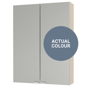 Duarti By Calypso Beaufort 500mm Slimline Mirrored 2 Door Wall Hung Unit - Bermuda Blue Price Comparisons | Compare The Build