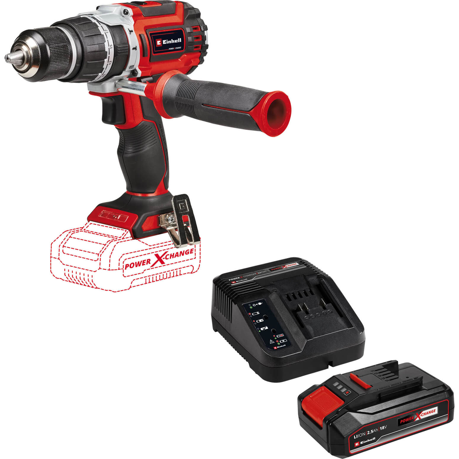 Einhell TP-CD 18/60 Li-i BL 18v Cordless Combi Drill 1 x 2.5ah Li-ion Charger No Case | Compare The Build