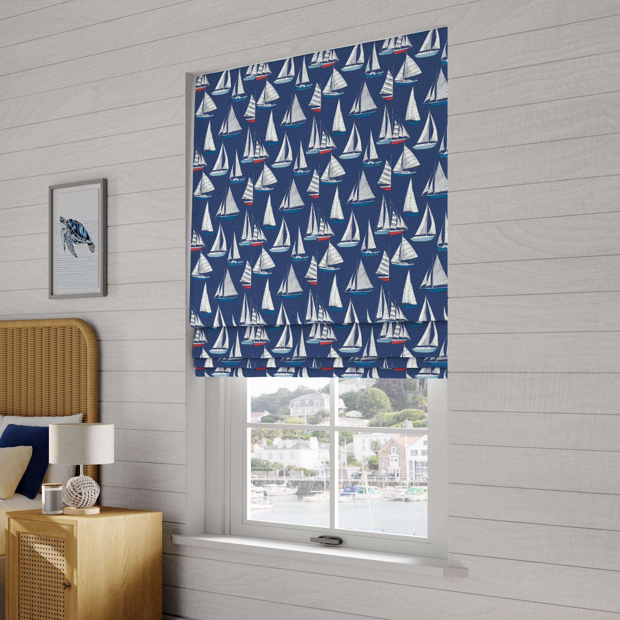 Coastal Ocean Yacht Made to Measure Roman Blind Ocean Yacht Navy Price Comparisons | Compare The Build