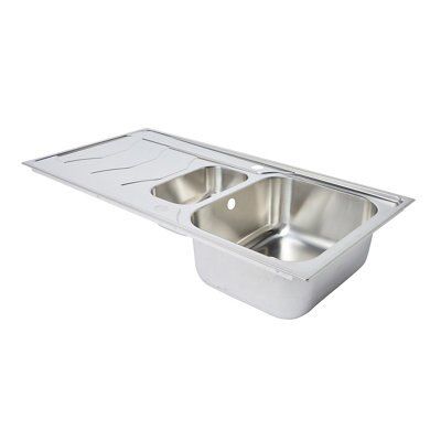 Cooke & Lewis Buckland 1.5 Bowl Polished Stainless Steel Sink & Drainer | Compare The Build