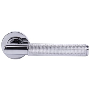 London Polished Chrome Round Rose Door Handle - 1 Pair | Compare The Build