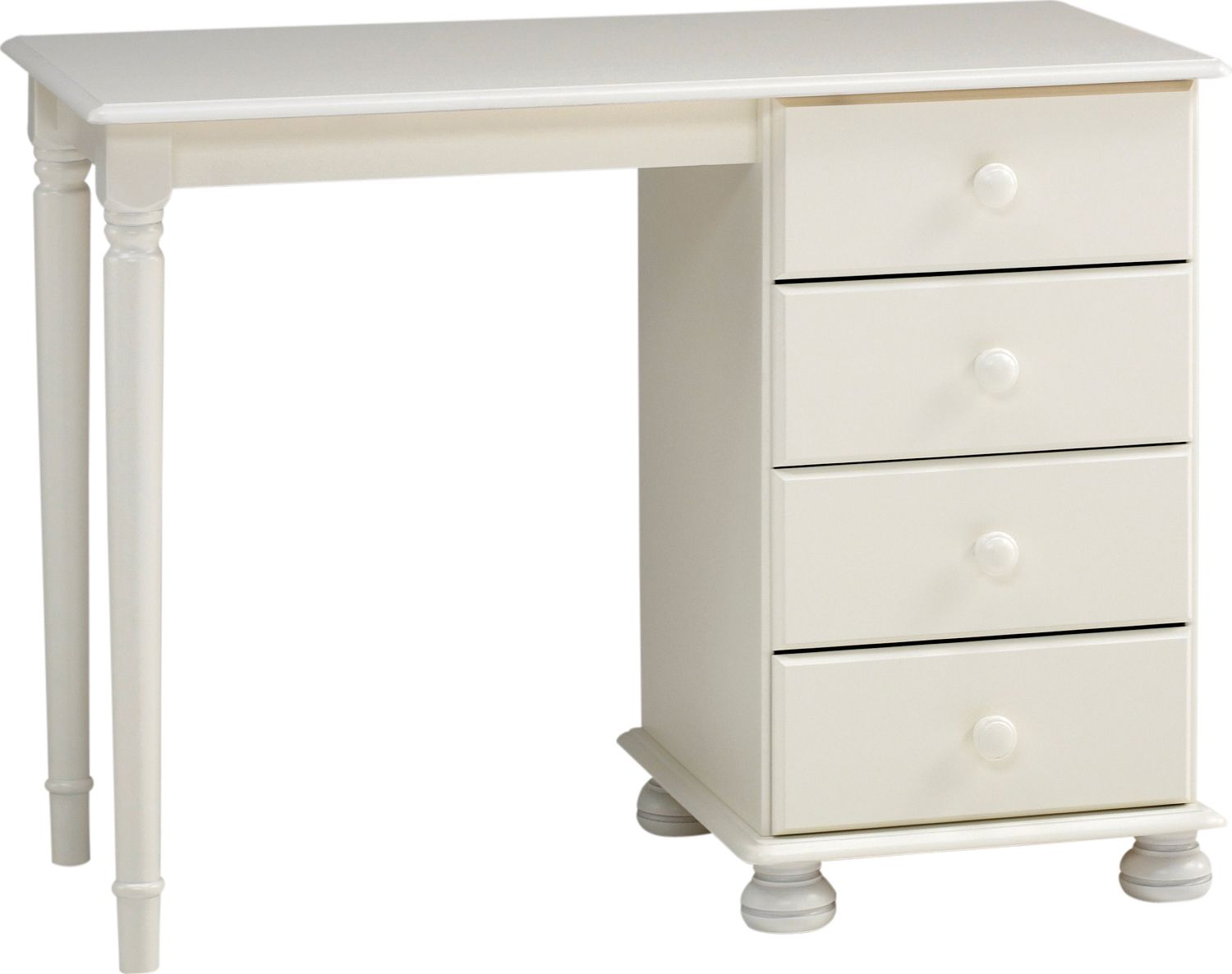 Malmo White 4 Drawer Dressing Table (H)741mm (W)1003mm (D)465mm Price Comparisons | Compare The Build