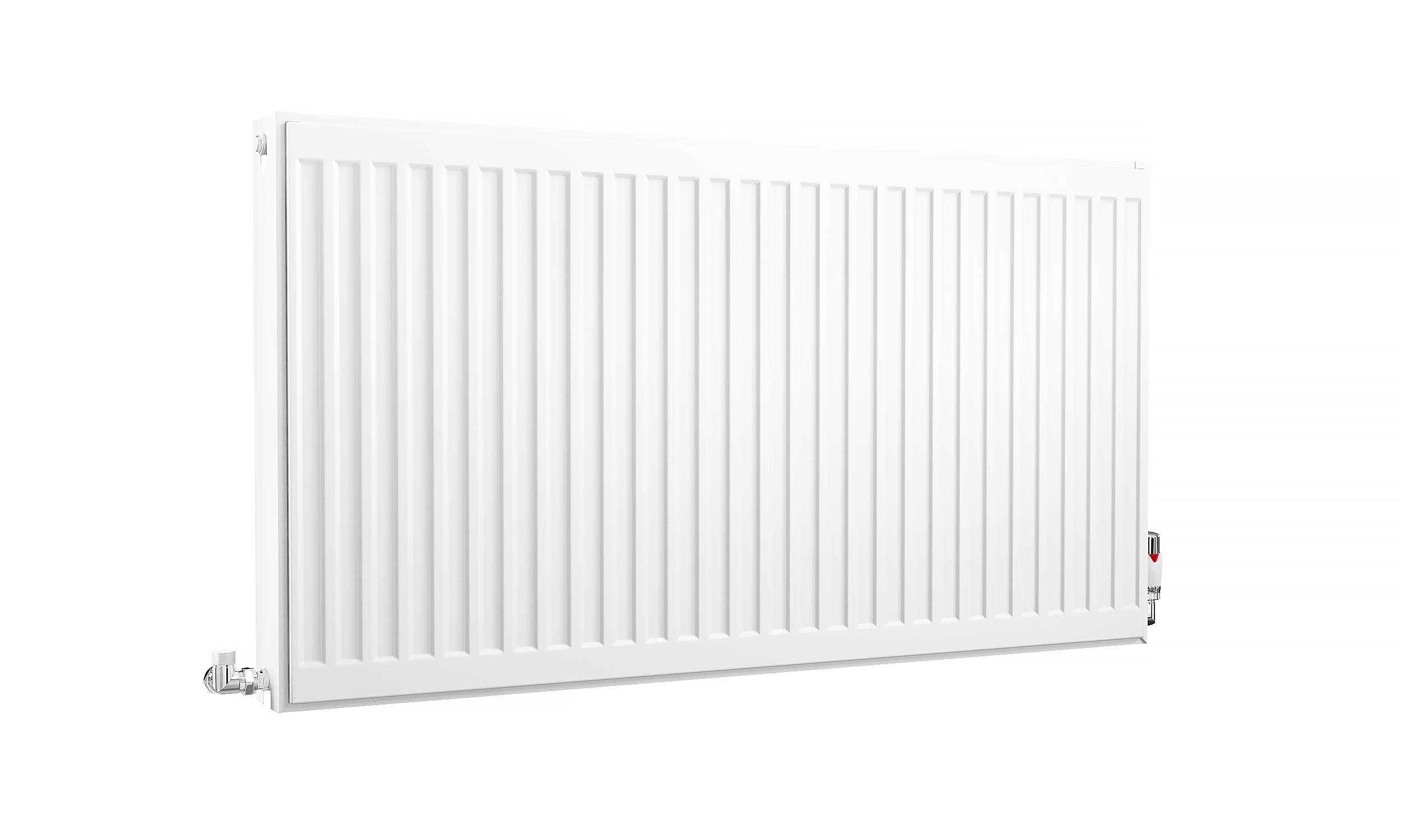 Kartell K-Rad Compact Horizontal Radiator, White, 600mm x 1100mm - Double Panel, Double Convector | Compare The Build