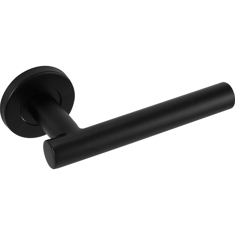 Eclipse Petra Lever On Rose Door Handles (Pair) in Matt Black Stainless Steel Price Comparisons | Compare The Build