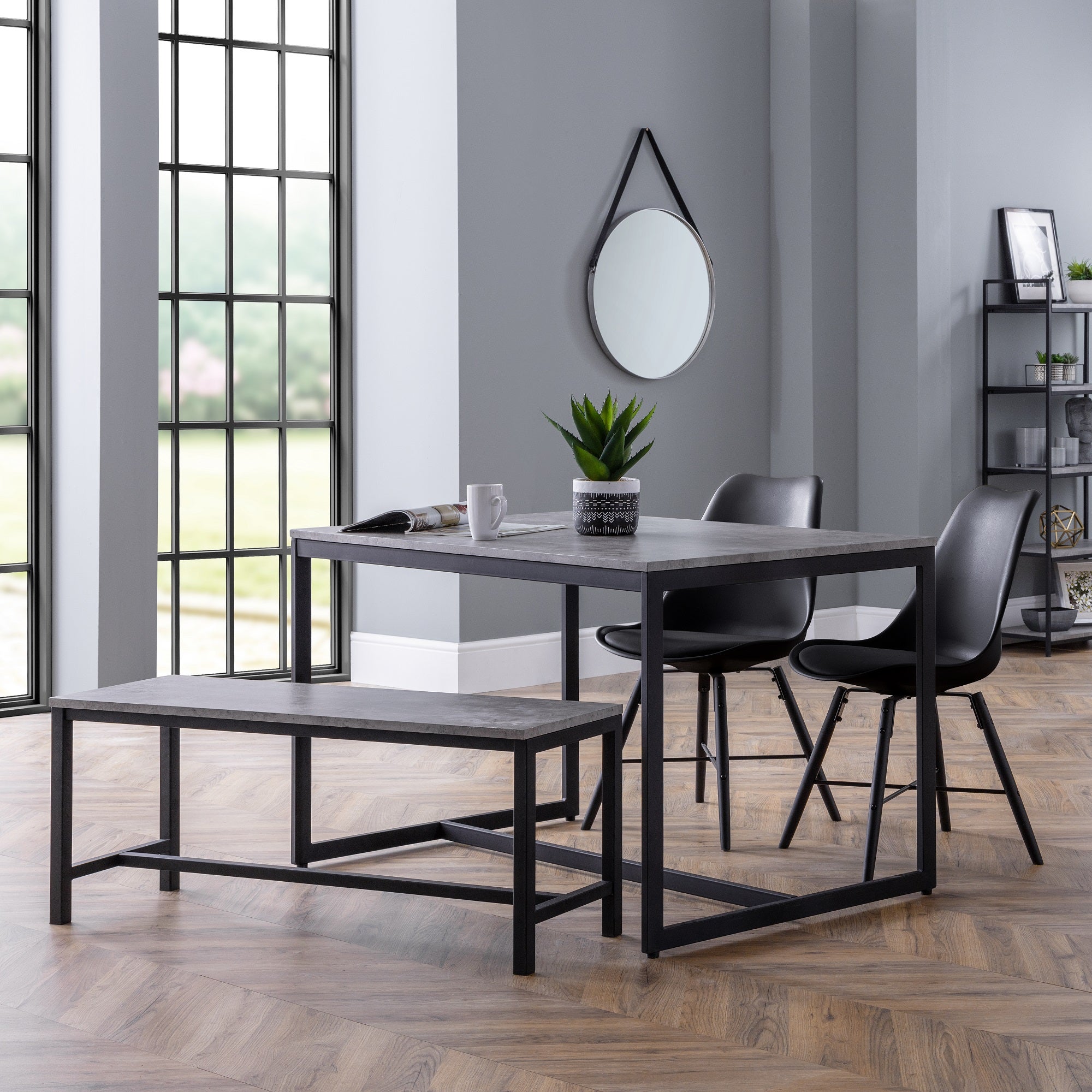 Staten Dining Bench Set and 2 Kari Chairs Black Price Comparisons | Compare The Build