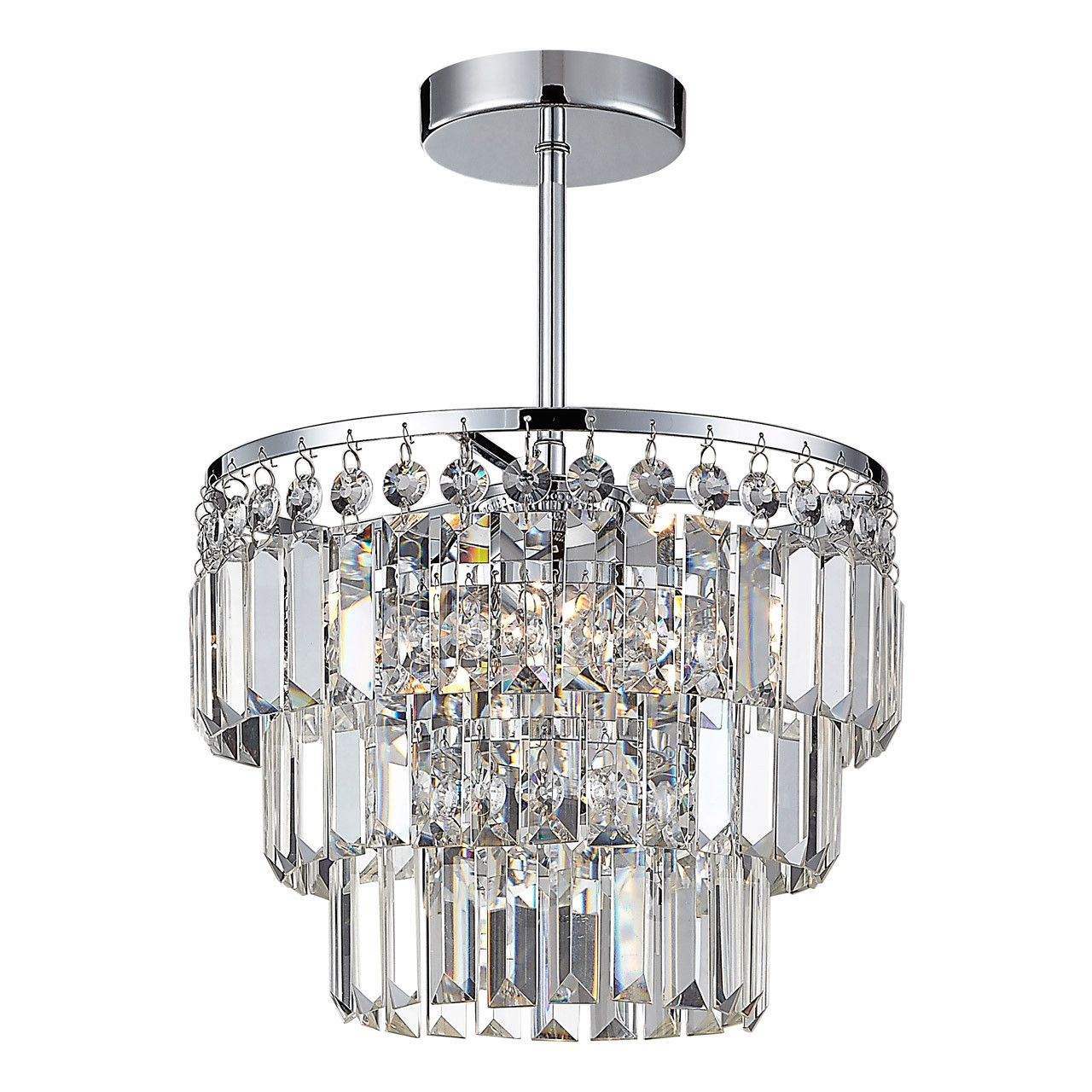 Cascade Bargo Chrome Effect 3 Lamp Ceiling Light Price Comparisons | Compare The Build