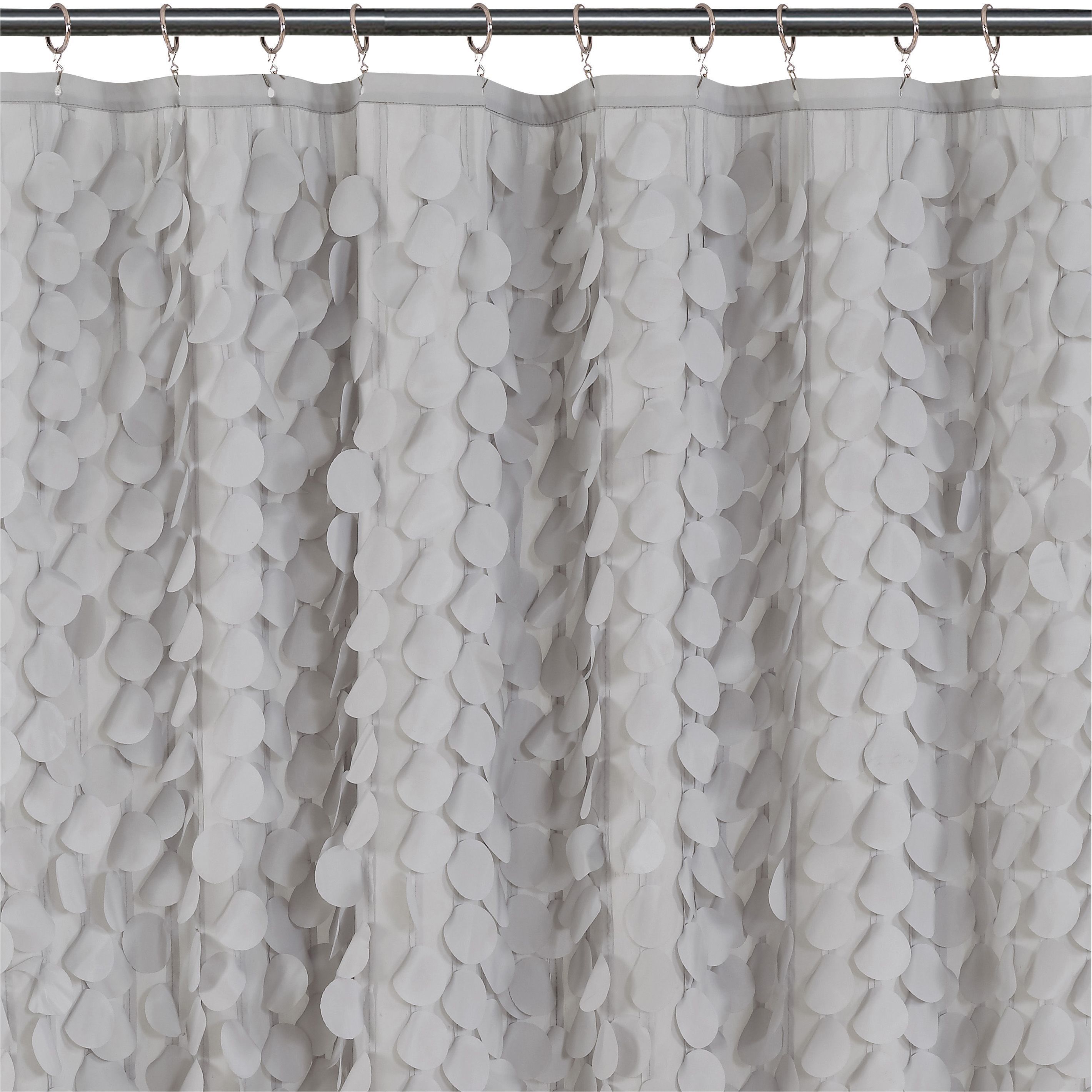 Cooke & Lewis Grey Petals Patterned Shower Curtain (L)1800 mm | Compare The Build