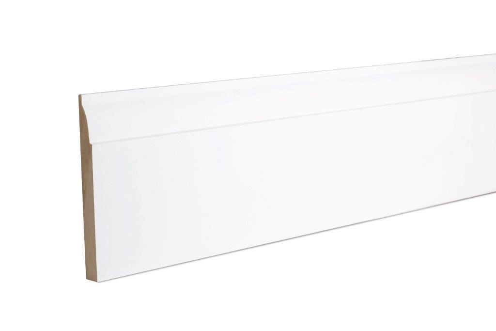 Primed White MDF Ovolo Skirting board (L)2.4m (W)119mm (T)14.5mm Price Comparisons | Compare The Build