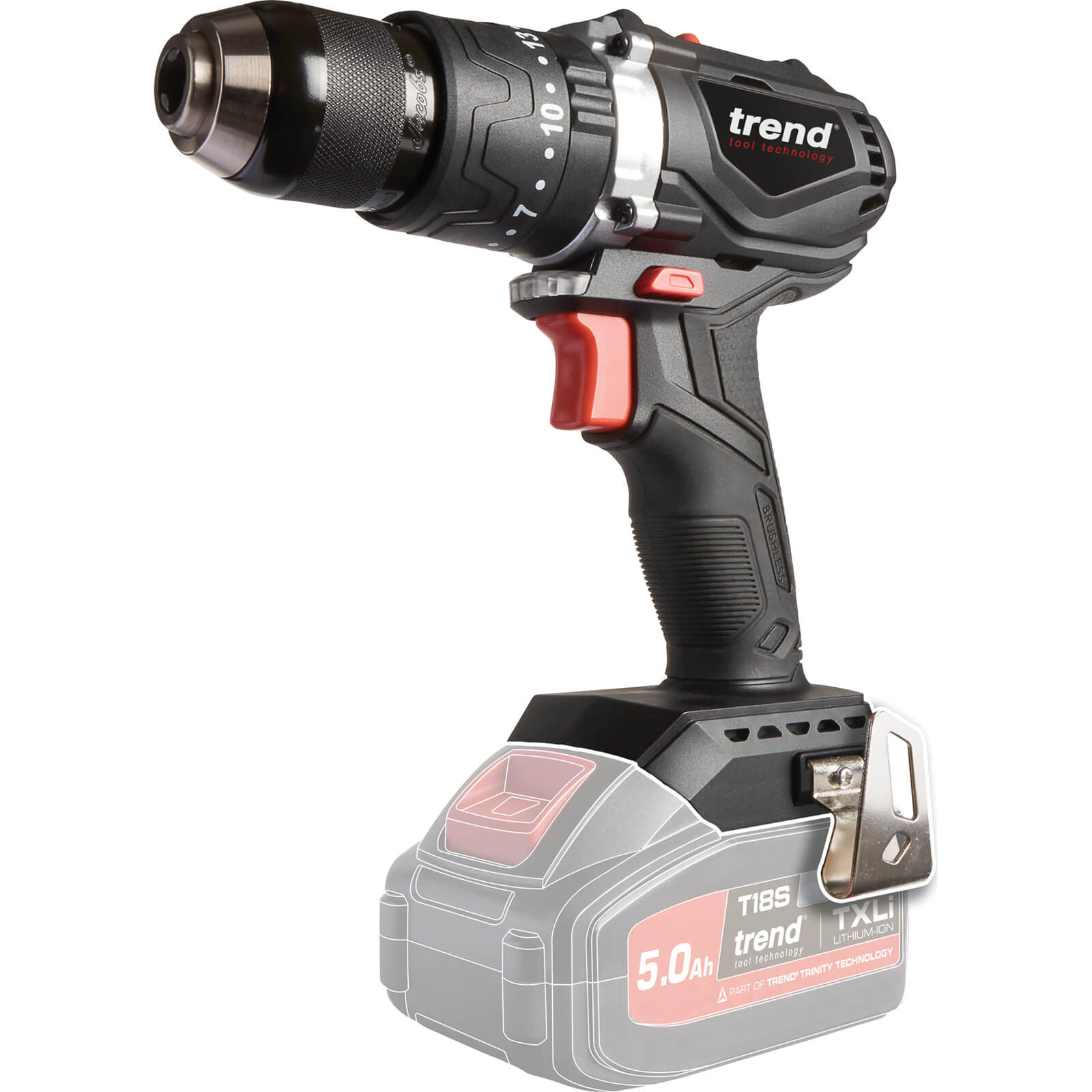 Trend T18S/CDB 18v Cordless Brushless Combi Drill No Batteries No Charger No Case | Compare The Build