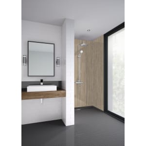 Mermaid Laminate Pin Taiga Square Edge Single Shower Panel - 2400 x 900mm Price Comparisons | Compare The Build