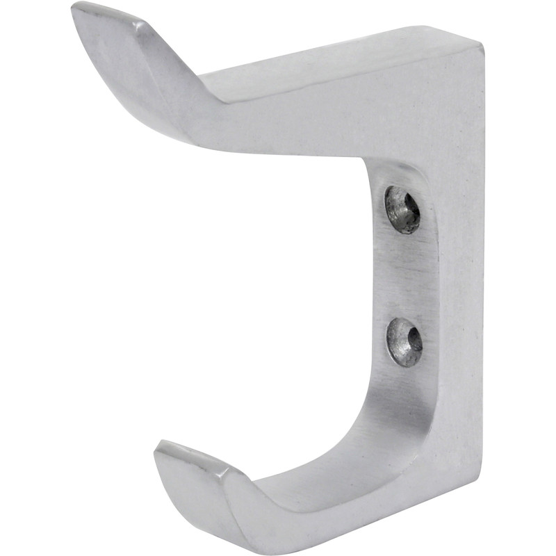 Eclipse Satin Aluminium Architectural Hat & Coat Hook 125mm in Silver | Compare The Build