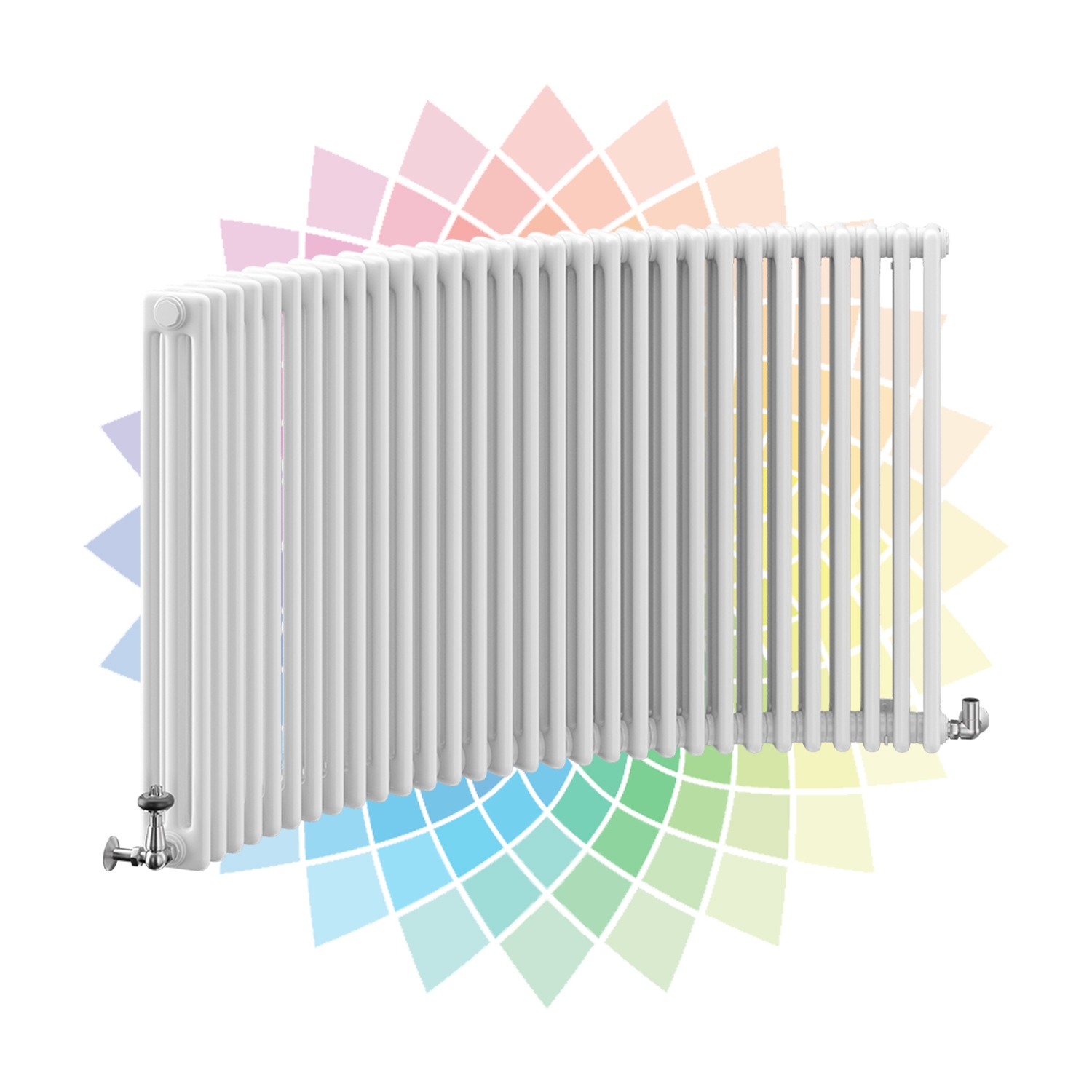 Nordic 3 Column Curved Horizontal Radiator, Custom Colour, 600mm x 1554mm Price Comparisons | Compare The Build