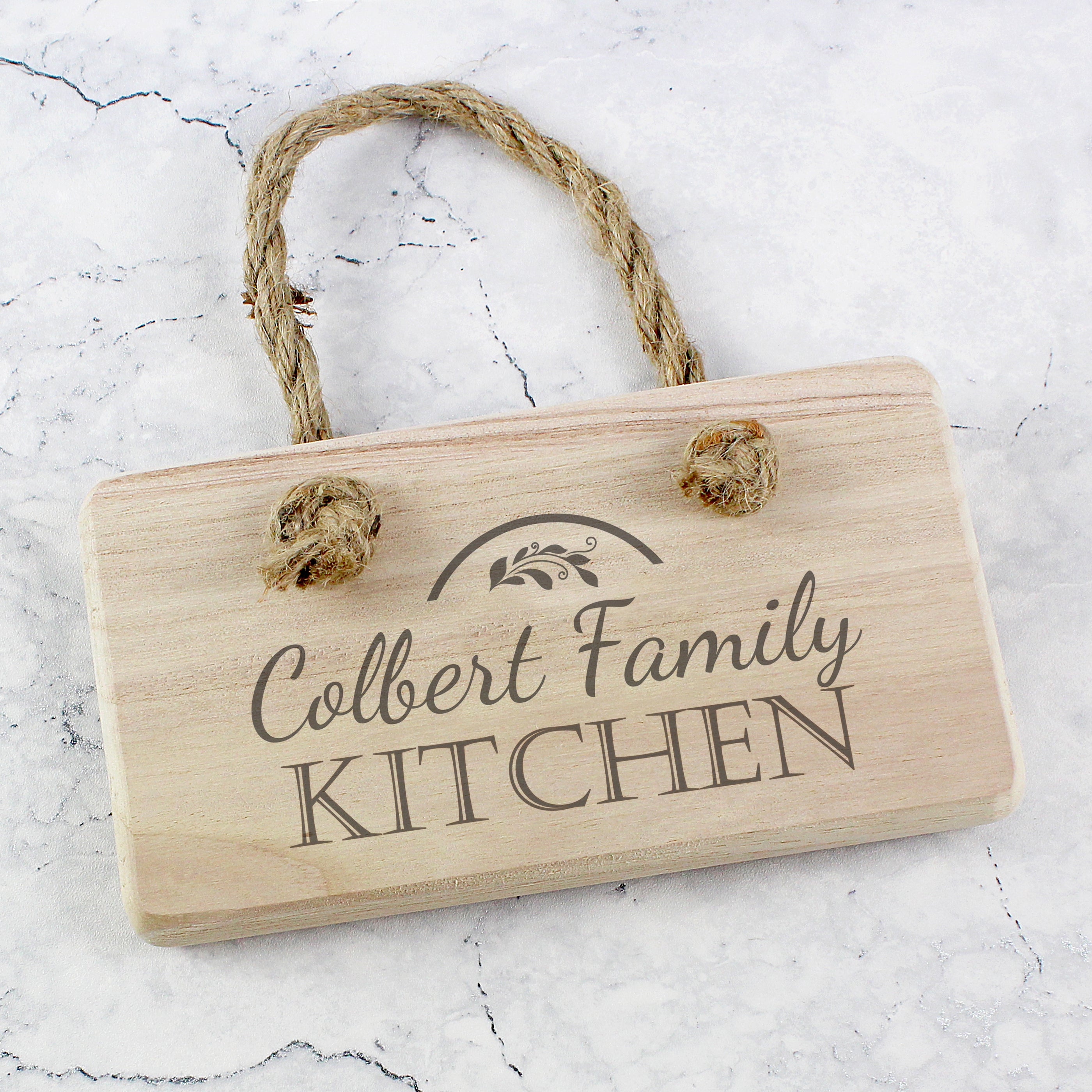 Personalised Kitchen Wooden Sign Natural Price Comparisons | Compare The Build