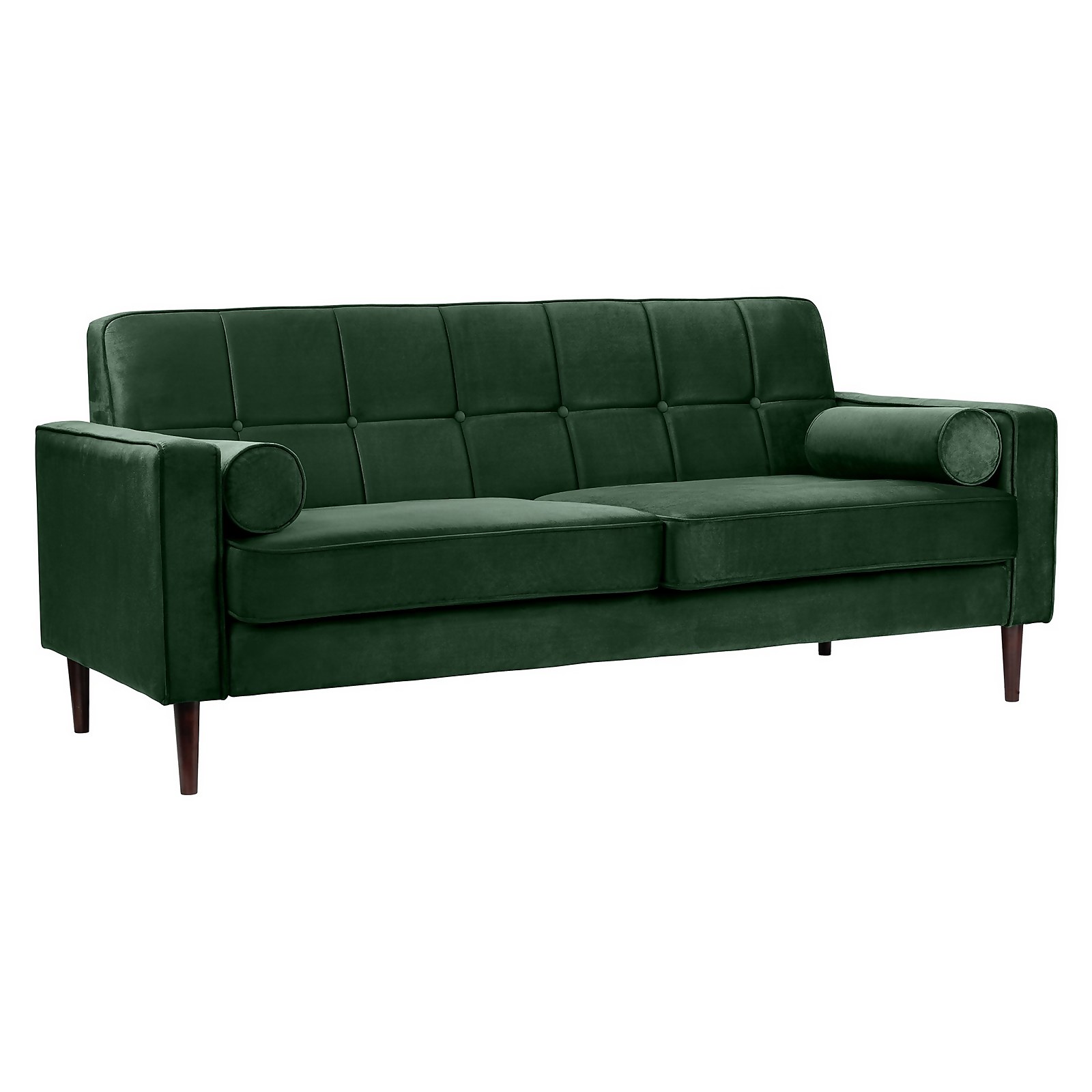 Draper Velvet 3 Seater Sofa in a Box - Green Price Comparisons | Compare The Build