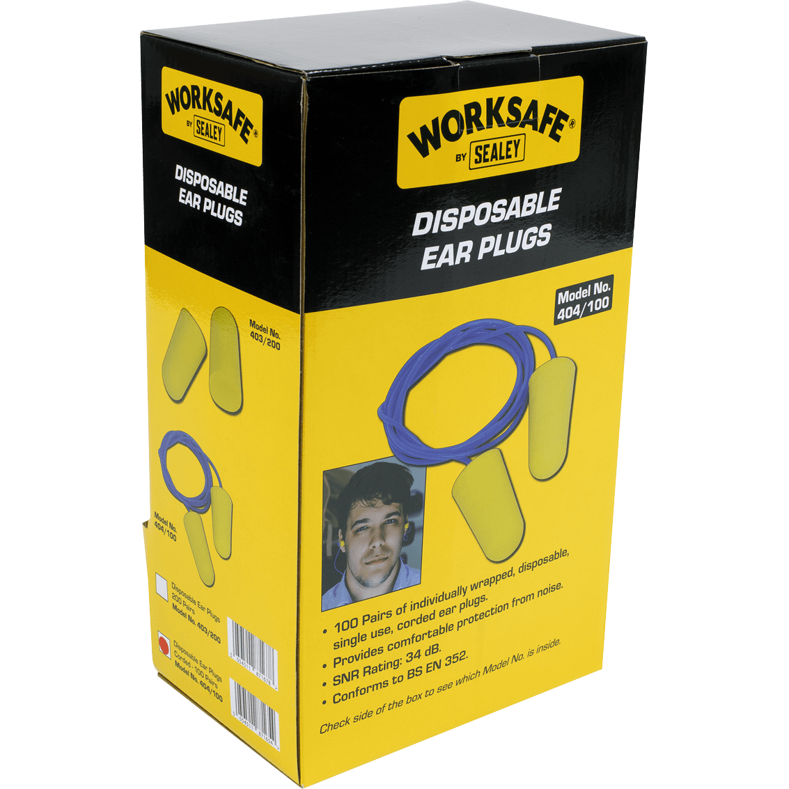 Sealey Worksafe Disposable Corded Ear Plugs Pack of 100 Price Comparisons | Compare The Build