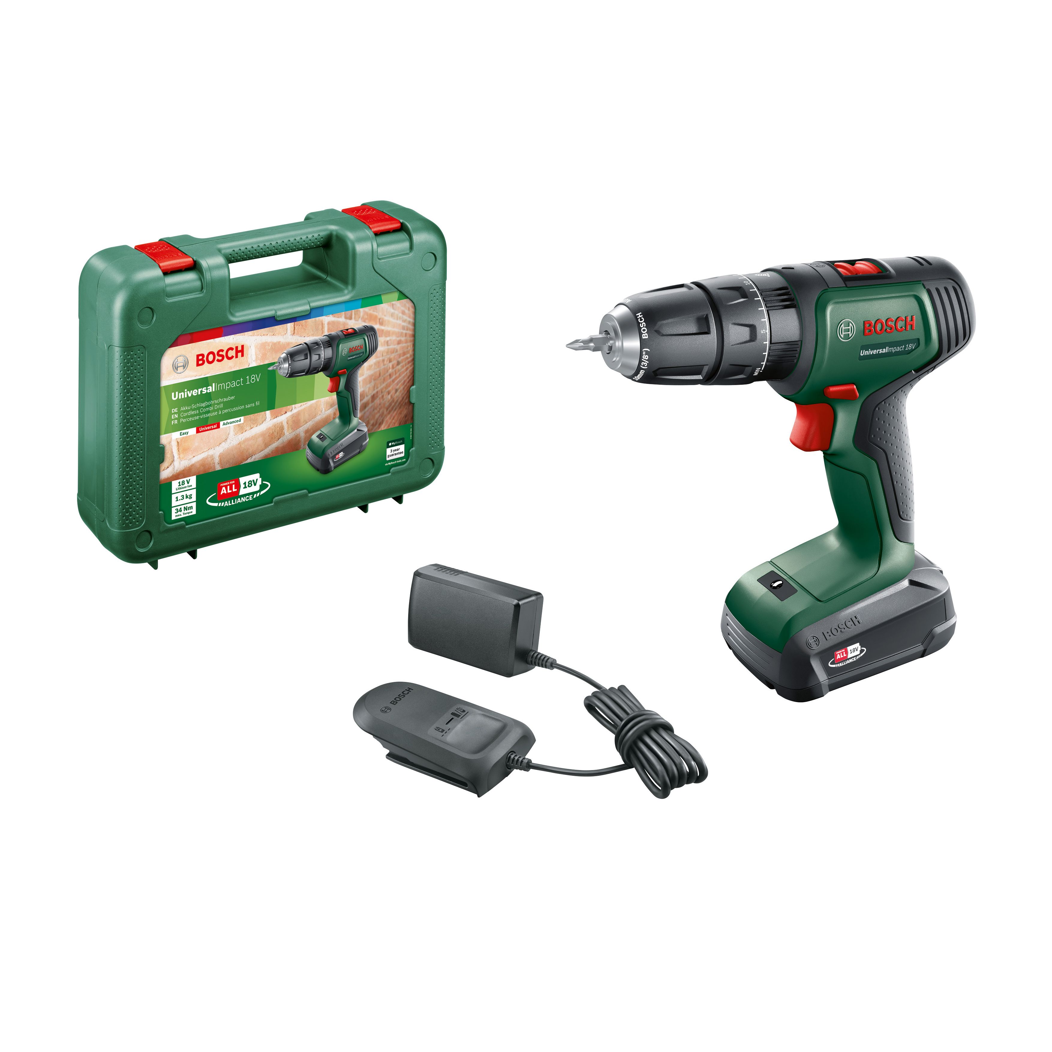 Bosch Power for ALL 18V 1.5Ah Li-ion Cordless Combi drill 0.603.9D4.170 - 1 batteries included Price Comparisons | Compare The Build