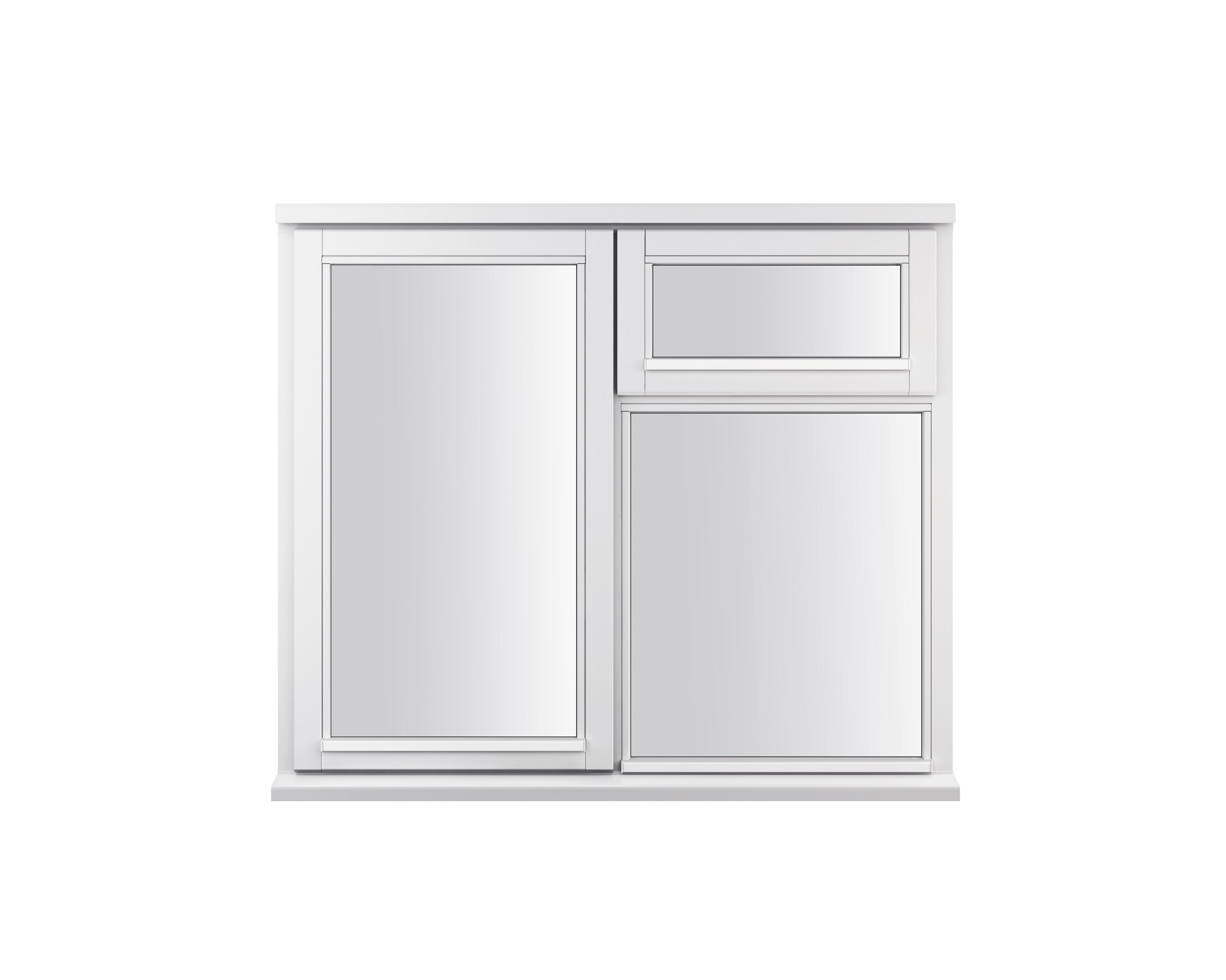 GoodHome Clear Double Glazed White Left-Handed Top Hung Window, (H)1195mm (W)1195mm Price Comparisons | Compare The Build