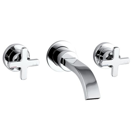 Abode Serenitie Three Piece Wall Mounted Basin Filler Chome AB1067 Price Comparisons | Compare The Build