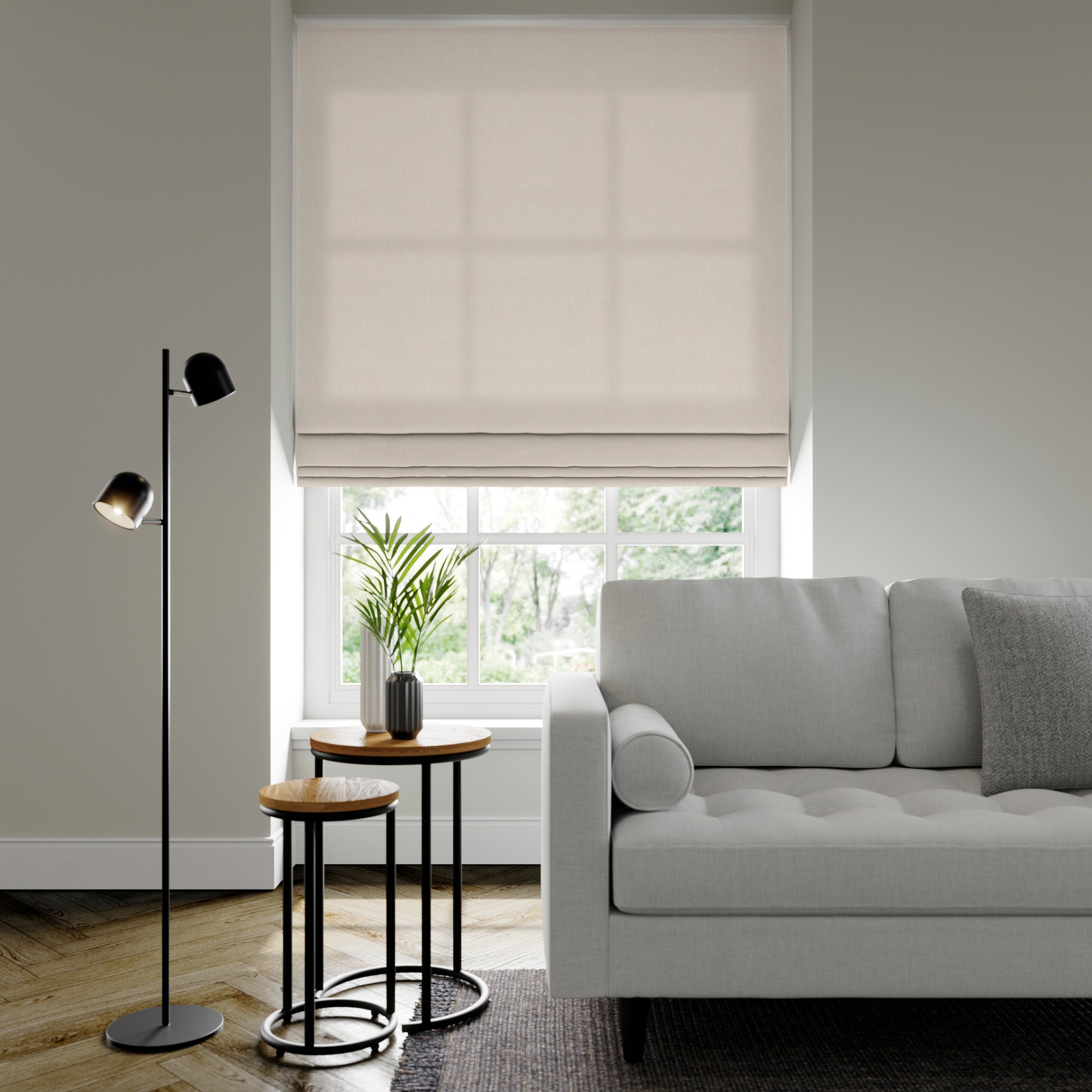 Bronte Recycled Polyester Made to Measure Roman Blind Bronte Oyster Price Comparisons | Compare The Build