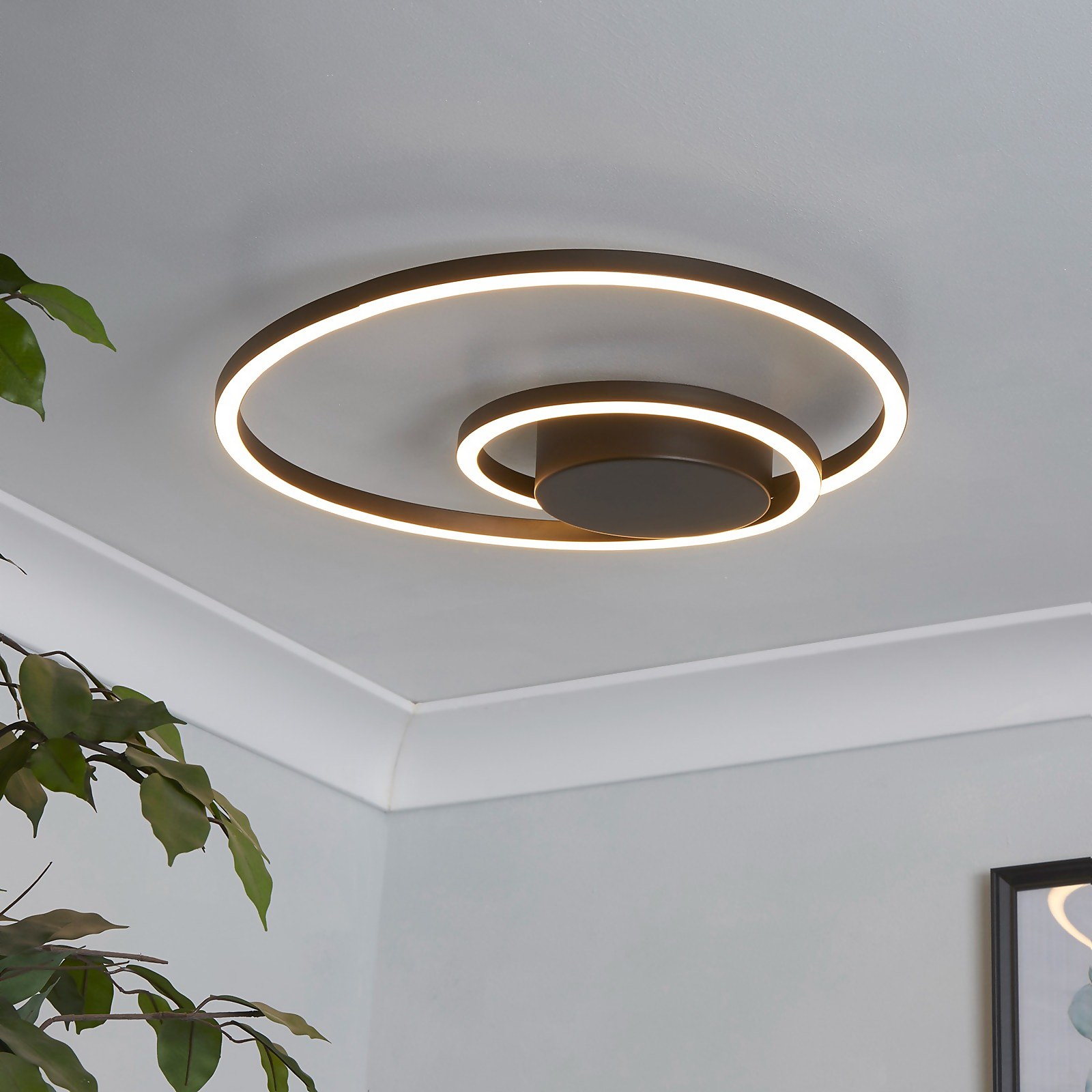 Sasha LED Flush Ceiling Light - Black | Compare The Build