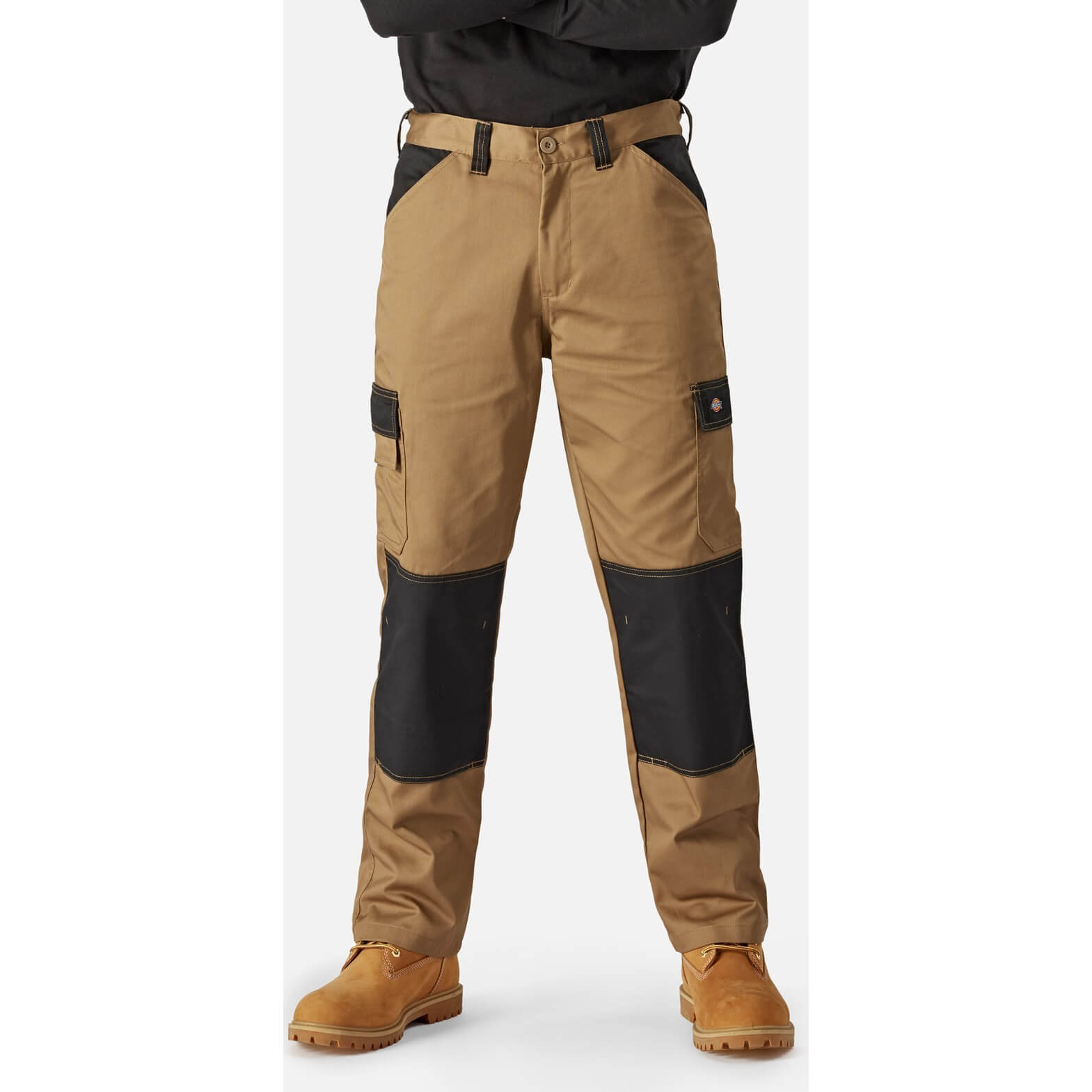 Dickies Everyday Trousers Khaki / Black 38" 30" Price Comparisons | Compare The Build