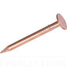 Copper Nail - 38mm x 3.35mm Roofing Clout  (1kg Pack) | Compare The Build