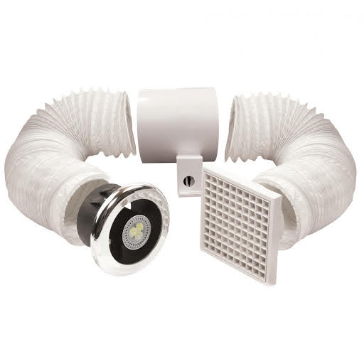 Airvent Timer Controlled LED Shower Extractor Fan 100mm -  477523 Price Comparisons | Compare The Build